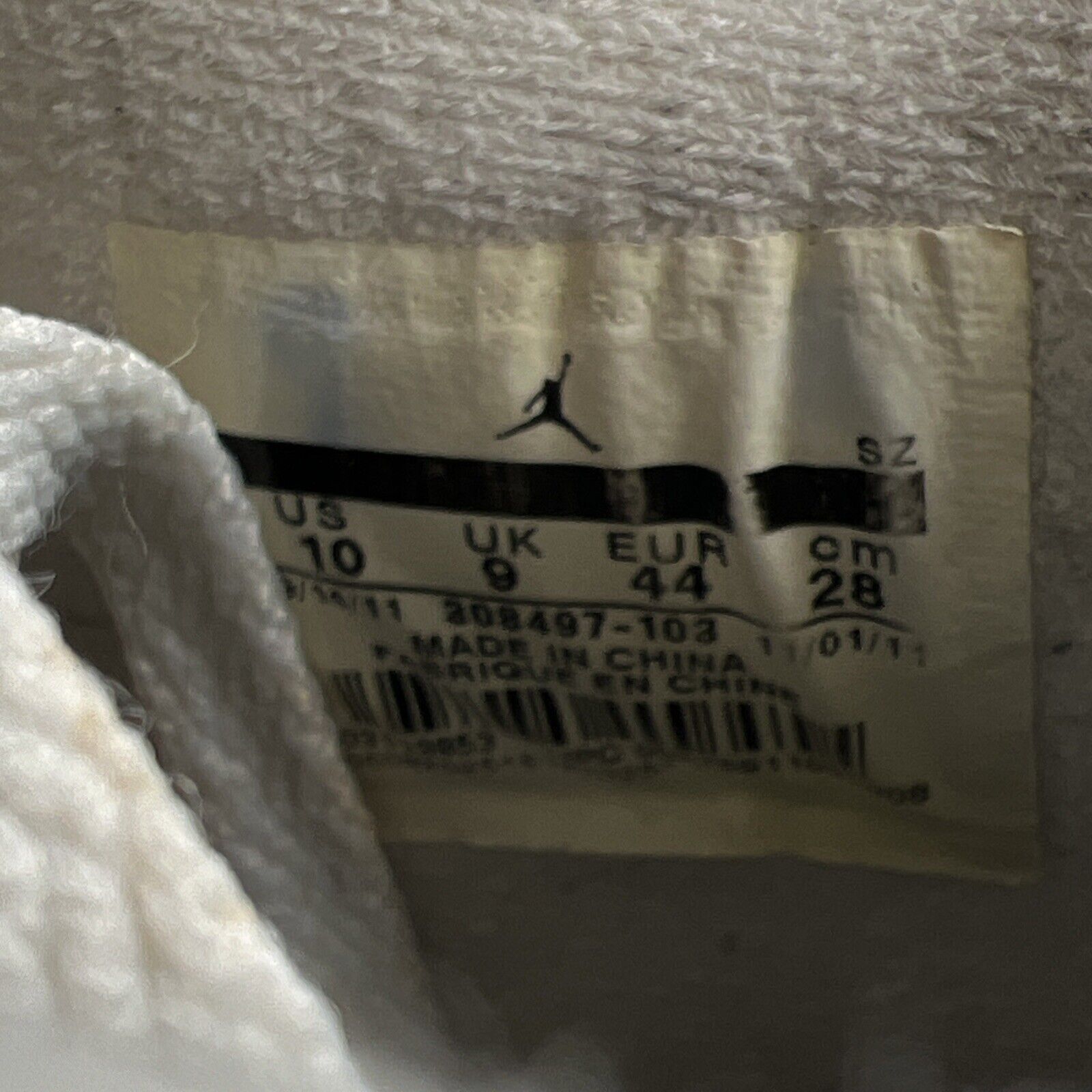 Size 10 - Air Jordan 4 Retro Cement 2012 (308497-103)