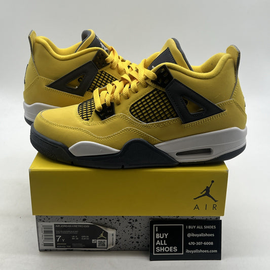 Size 7Y - Air Jordan 4 Retro GS Tour Yellow 2021 - (408452-700)