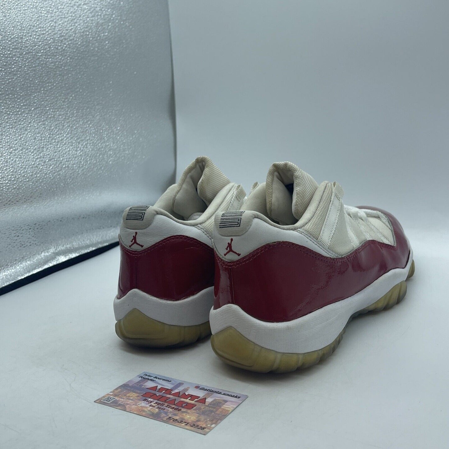 Size 11 - Air Jordan 11 Retro 2001 Low Cherry White Leather (136053-161)