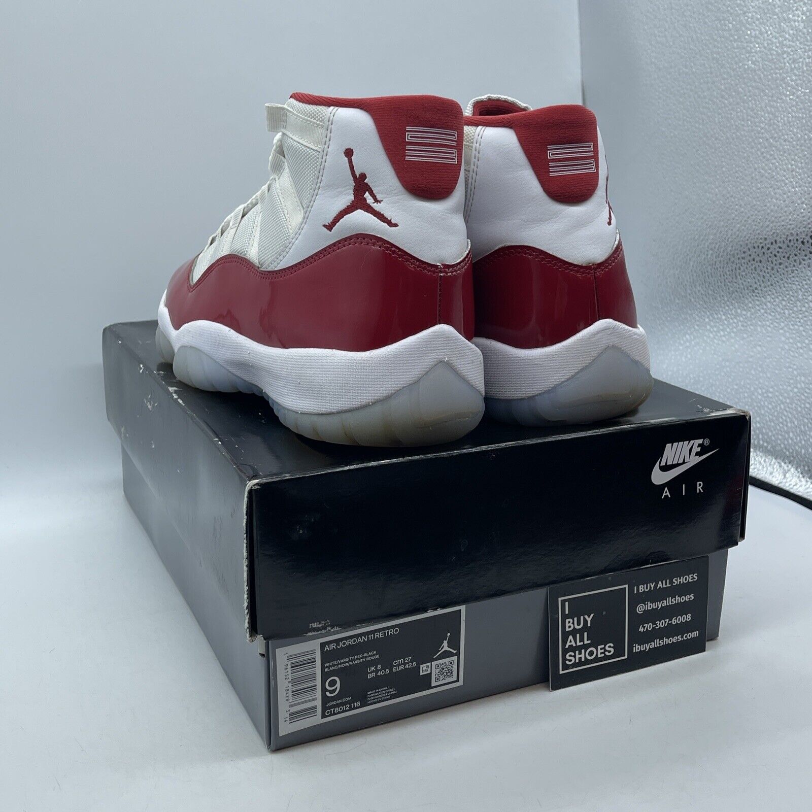Size 9 - Jordan 11 Retro High Cherry Red White Leather Suede (CT8012-116)