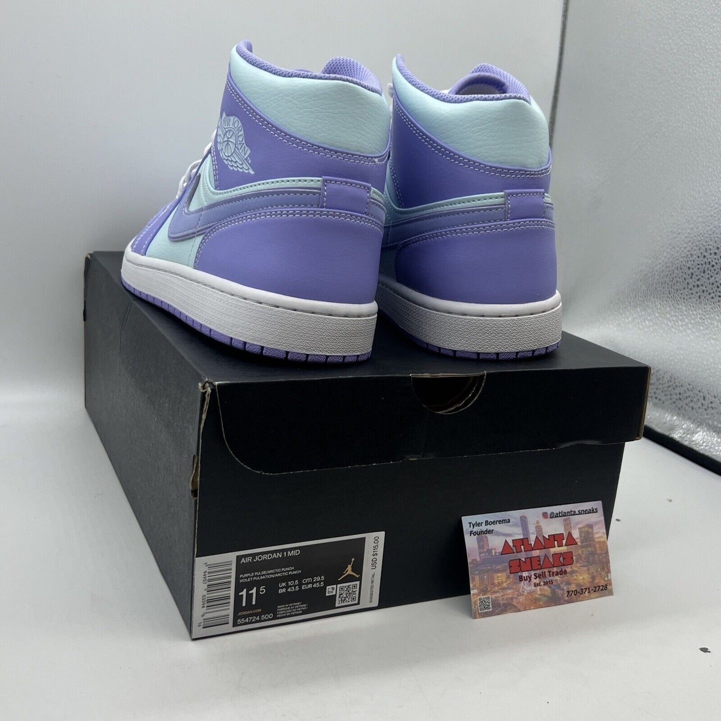 Size 11.5 - Jordan 1 Mid Purple Brand New Og All