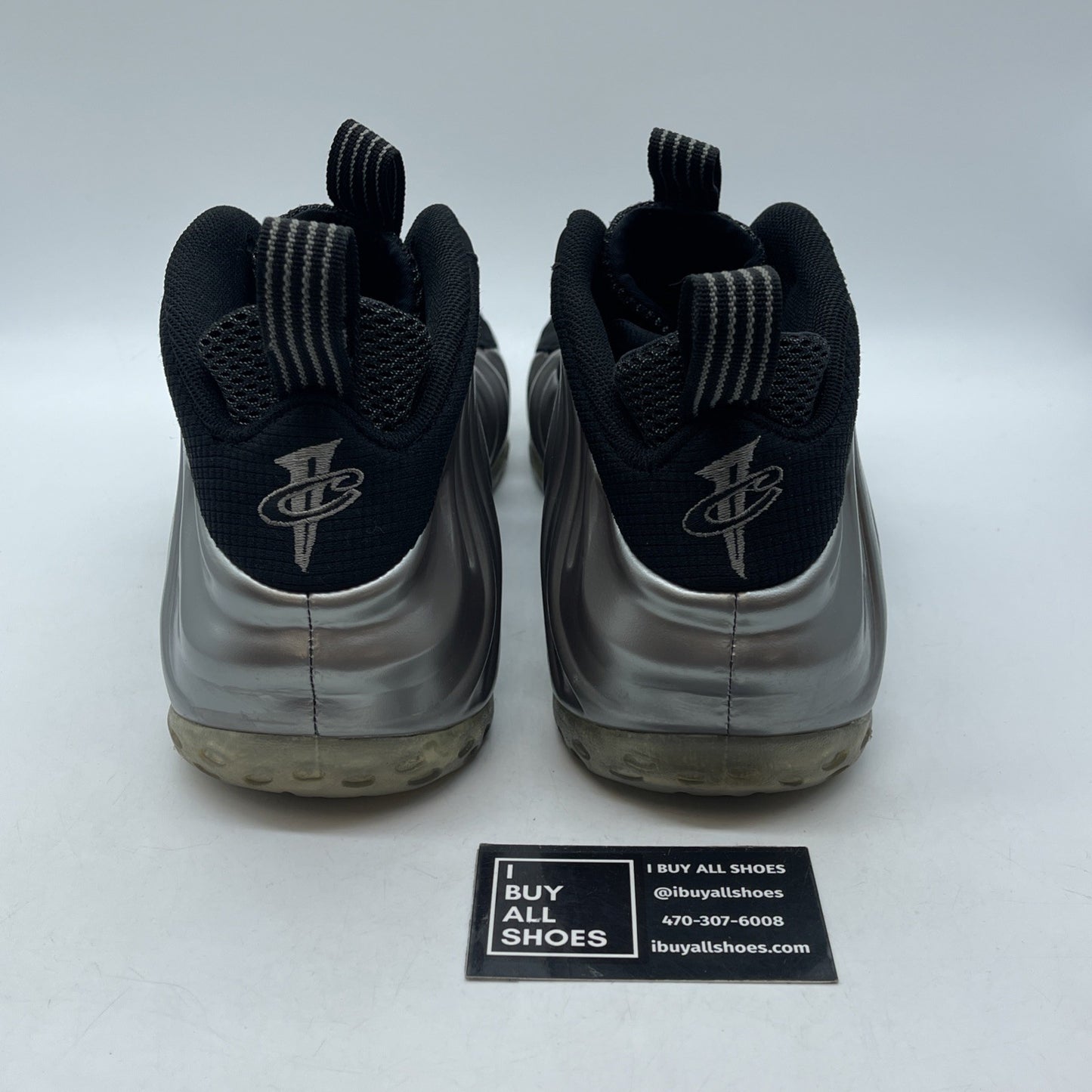 Size 13 - Nike Air Foamposite One Pewter Silver Black Suede Leather (314996-004)