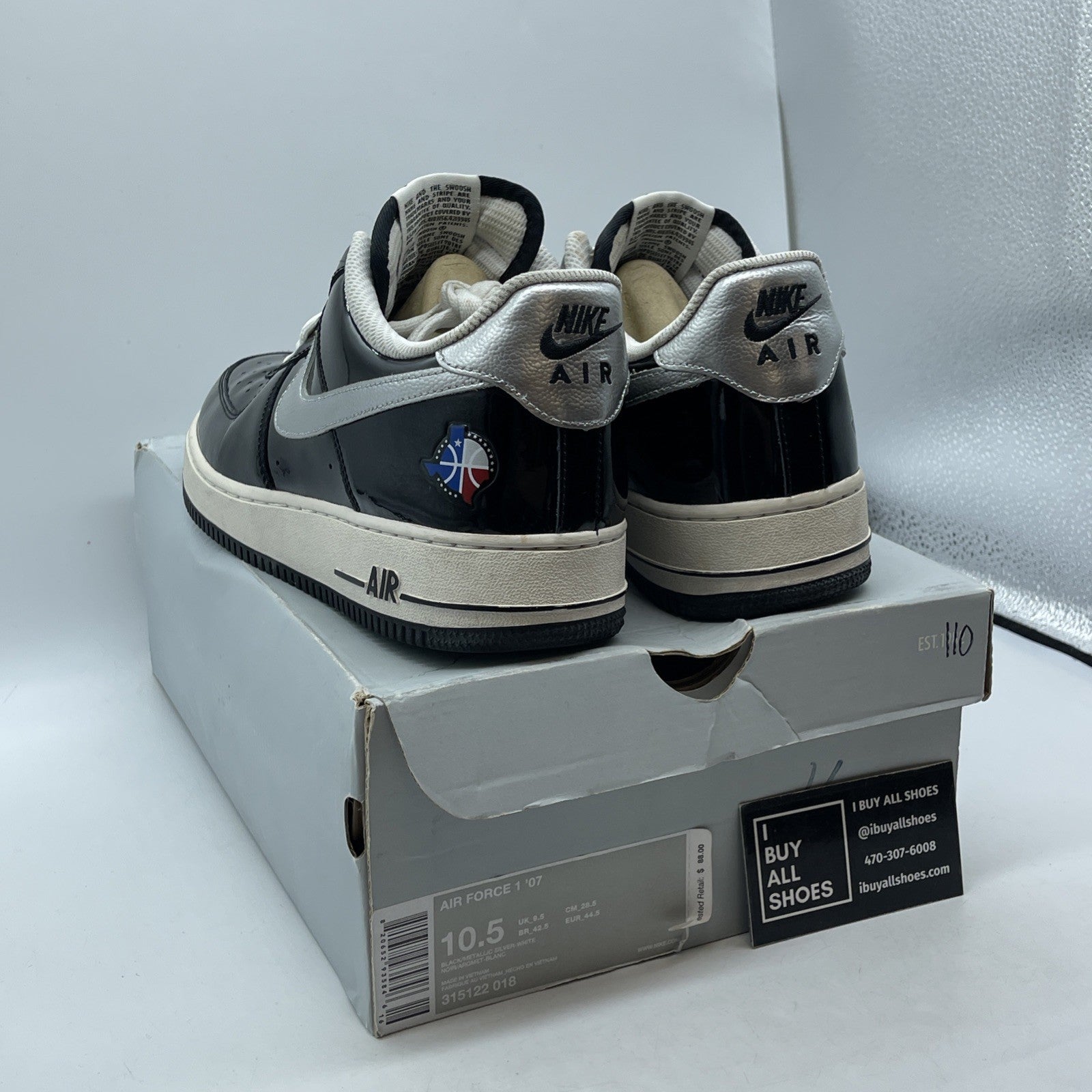Size 10.5 - Nike Air Force 1 '07 All-Star 2011 Dallas Leather (315122-018)
