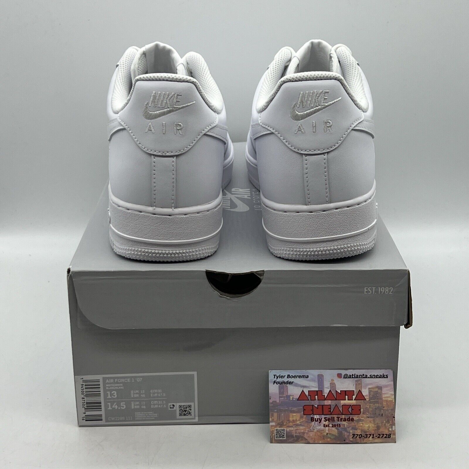 Size 13 - Nike Air Force 1 '07 Low Triple White Brand New Og All