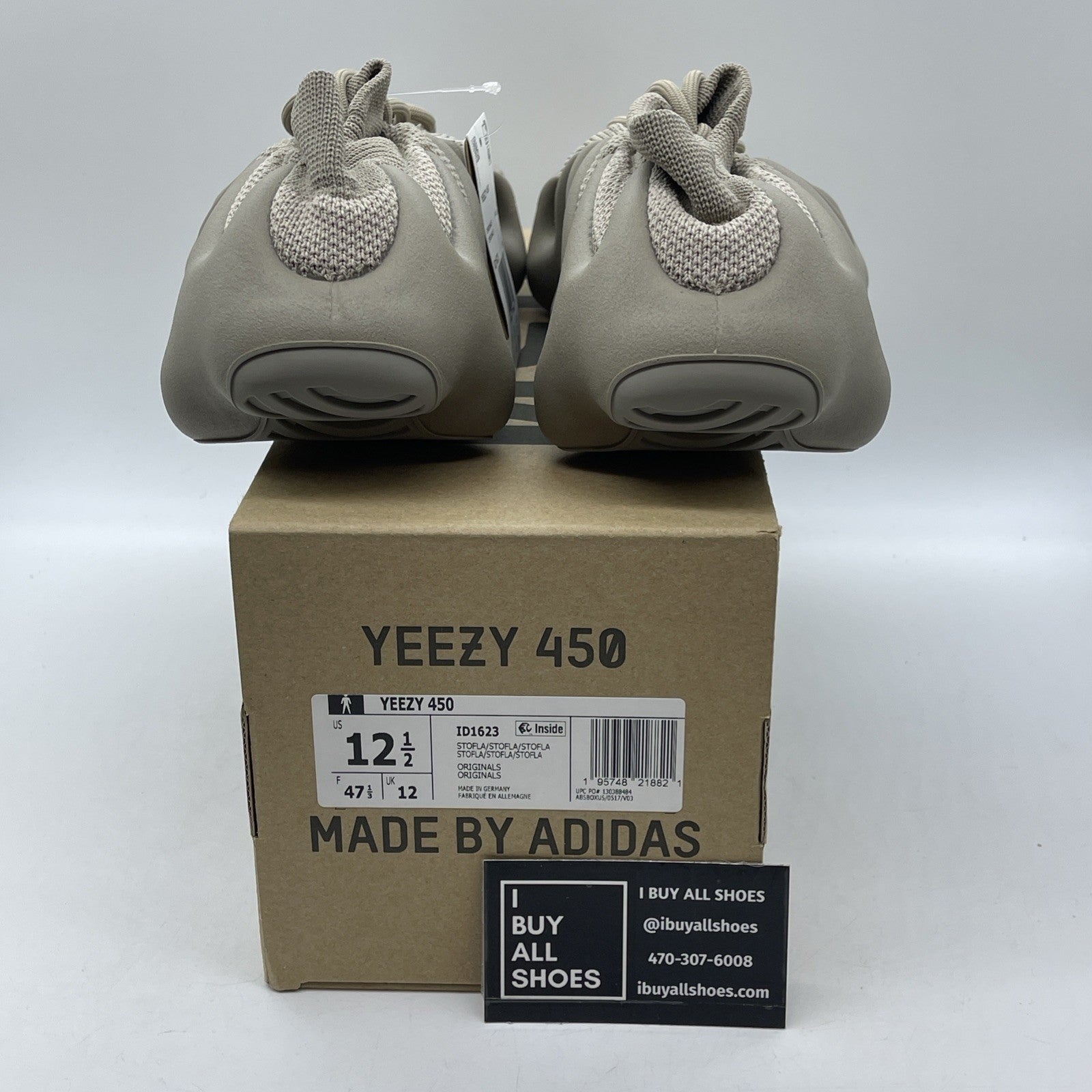 Size 12.5 - Adidas Yeezy 450 Stone Flax Brown Suede (ID1623)