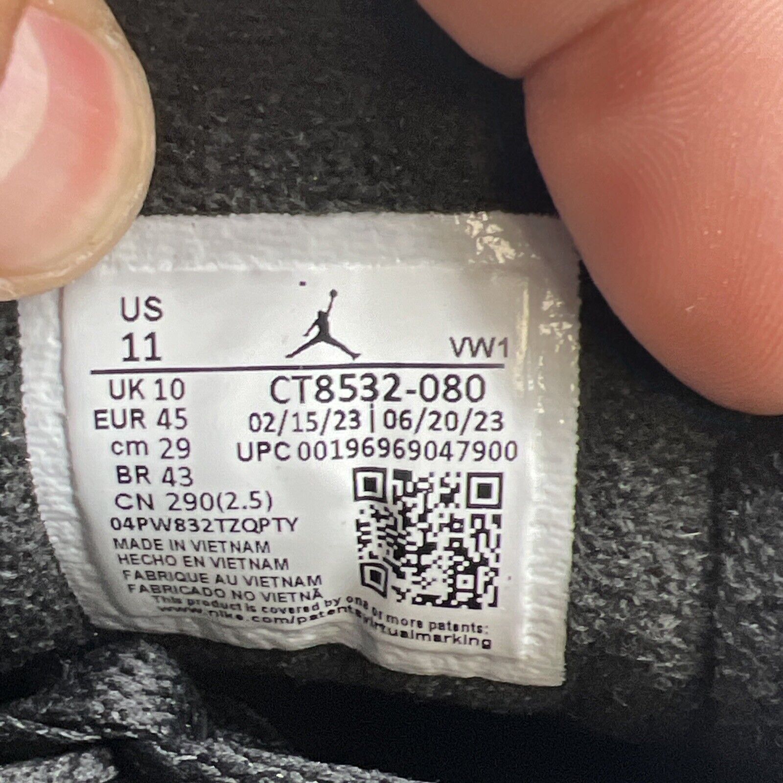 Size 11 - Air Jordan 3 Retro 2023 Mid Fear (CT8532-080)