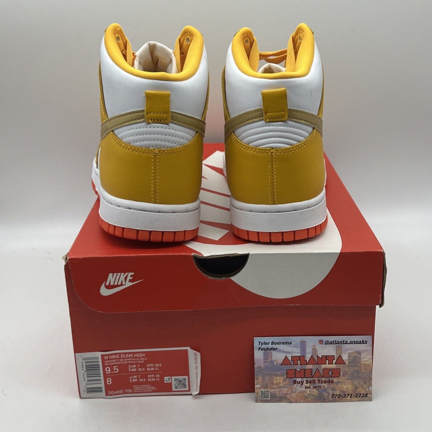 Size 9.5 - Nike Dunk High University Gold Orange 2021 - DQ4691-700