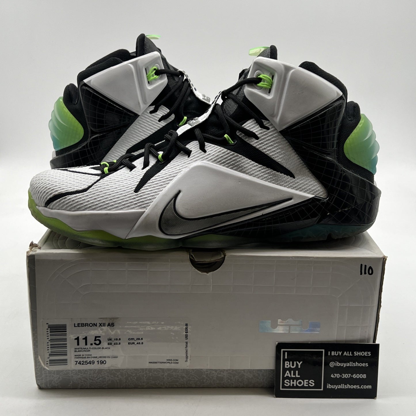 Size 11.5 - Nike LeBron 12 All Star (742549-190)