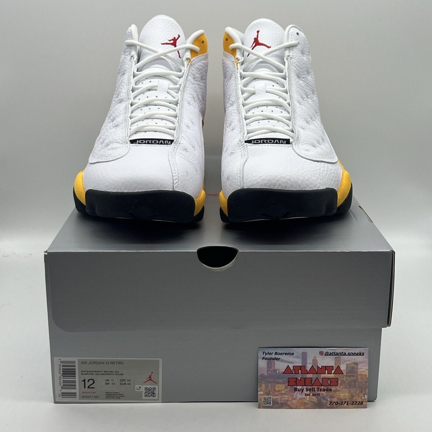 Size 12 - Jordan 13 Del Sol 2022 Brand New Og All White Yellow