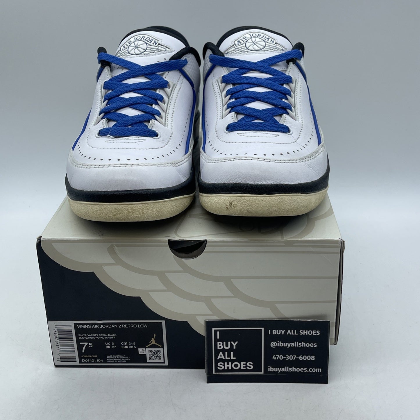 Size 7.5W - Air Jordan 2 Retro Low Varsity Royal (DX4401-104)