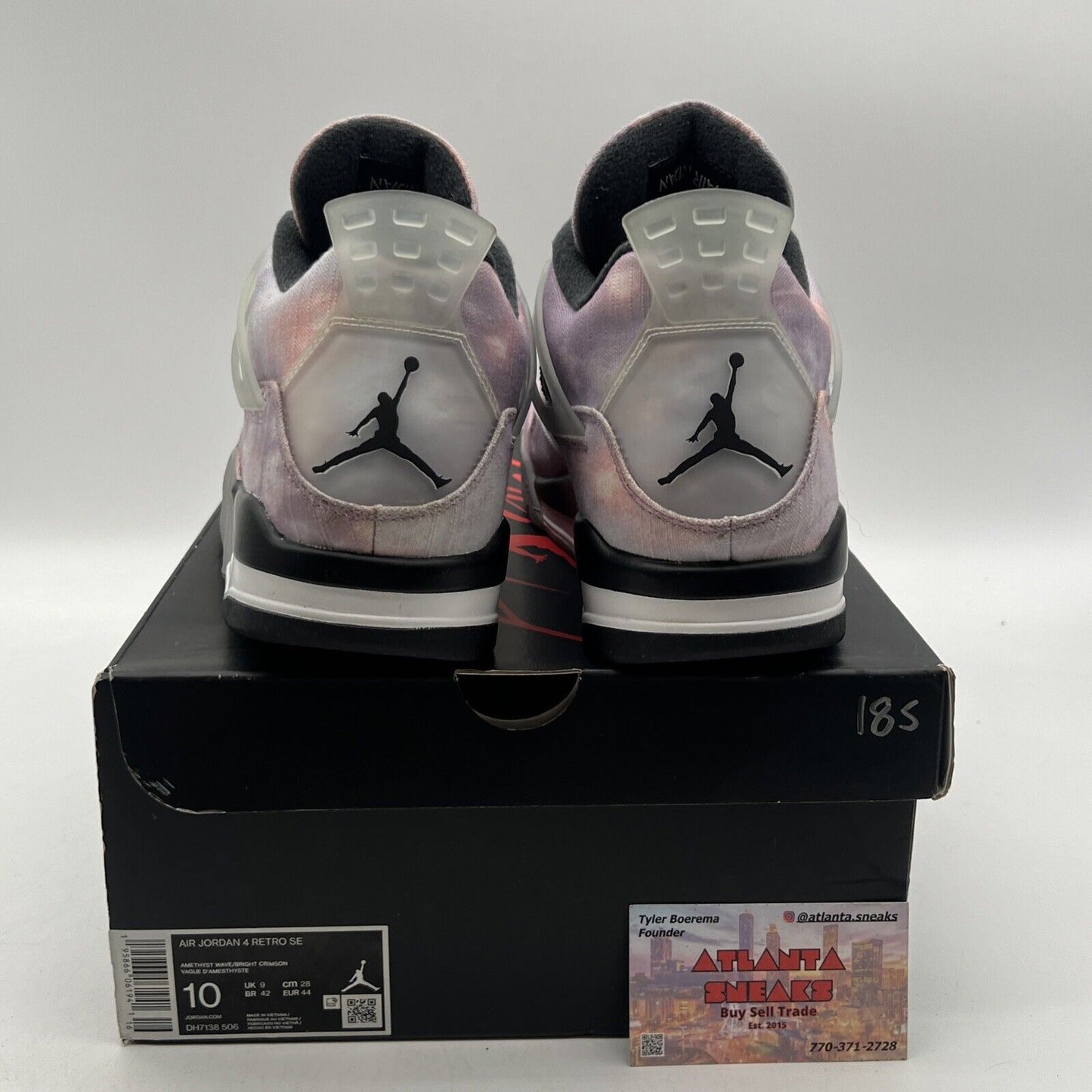 Size 10 - Jordan 4 Retro Zen Master White Black Red Purple (DH7138-506)