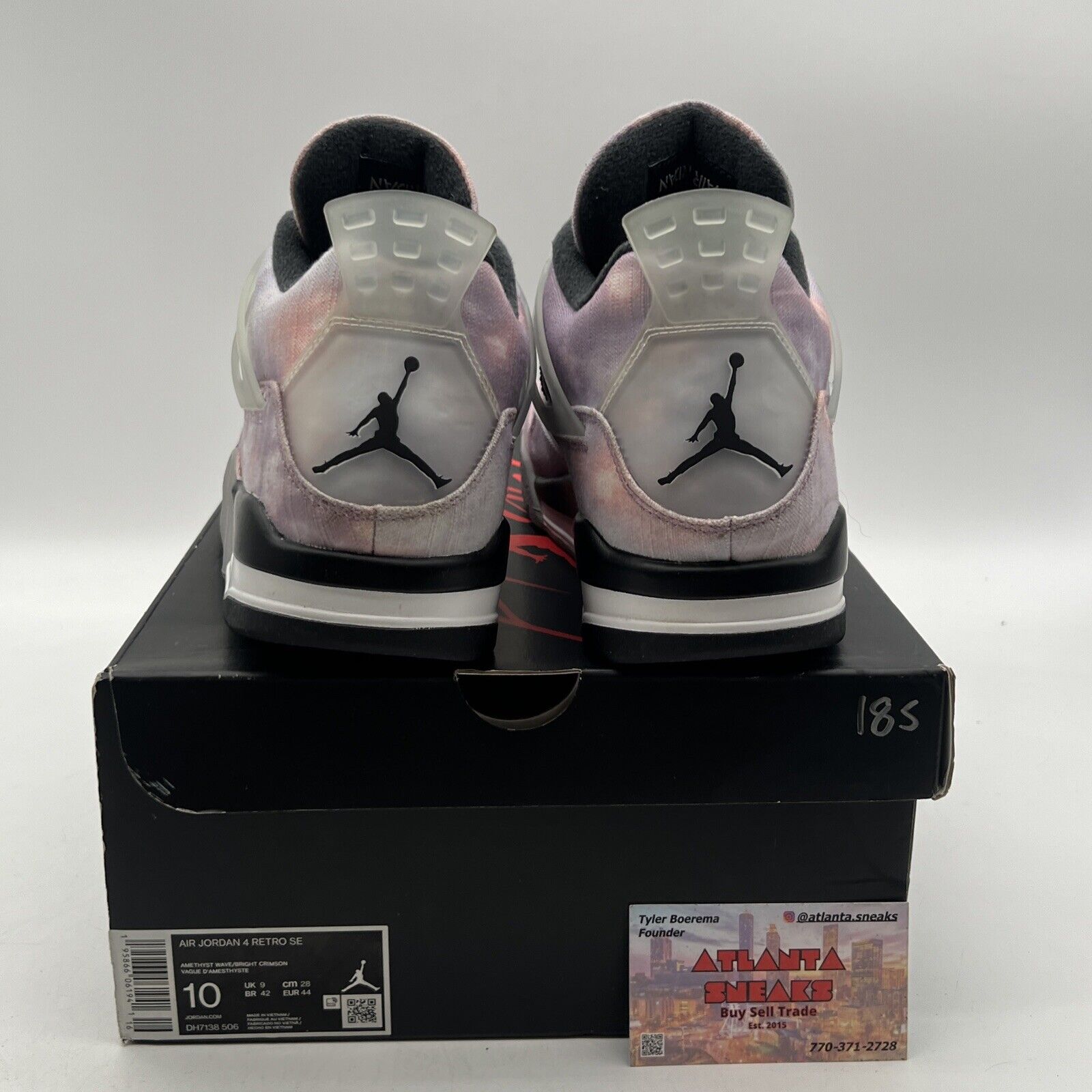 Size 10 - Jordan 4 Retro Zen Master White Black Red Purple (DH7138-506)