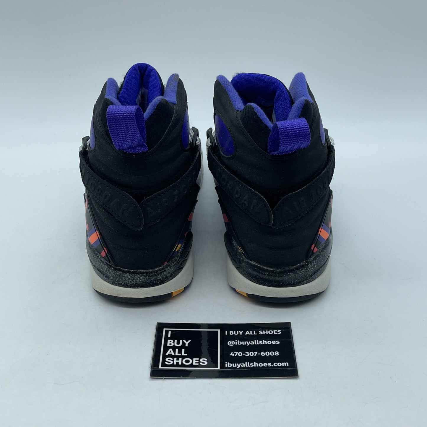 Size 6.5Y (GS) - Jordan 8 Retro High Three-Peat White Leather (305368-142)