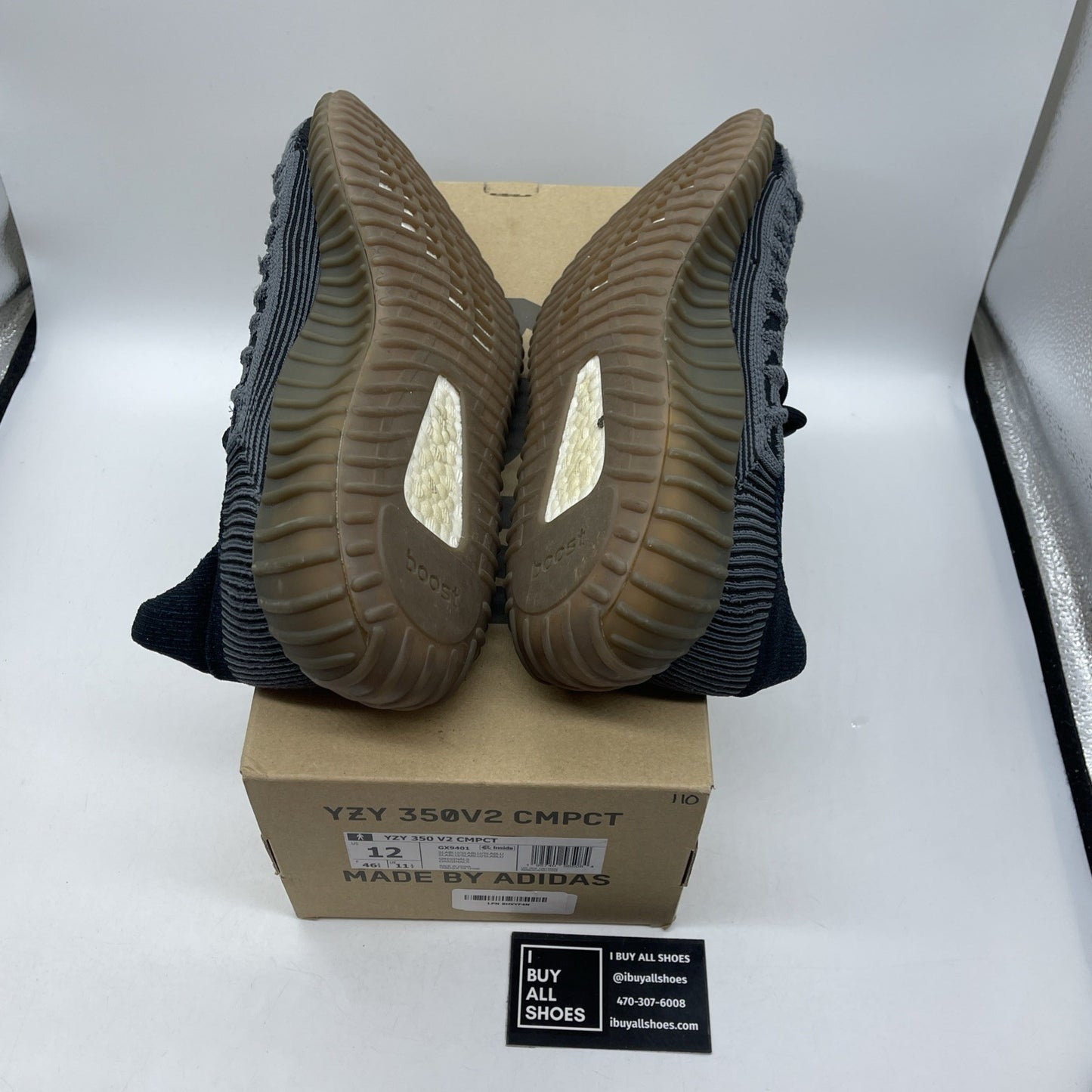 Size 12 - adidas Yeezy Boost 350 V2 CMPCT Slate Blue Grey Suede (GX9401)