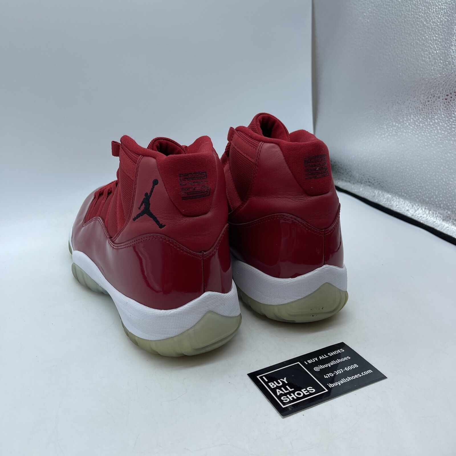 Size 12 - Jordan 11 Retro High Win Like '96 Red White Suede Leather (378037–623)