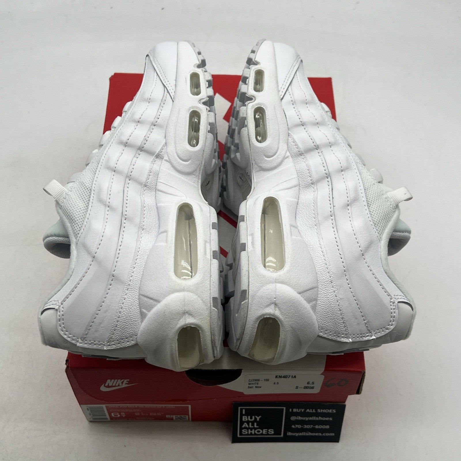 Size 6.5Y - Nike Air Max 95 Essential White Silver (CJ3906-100)