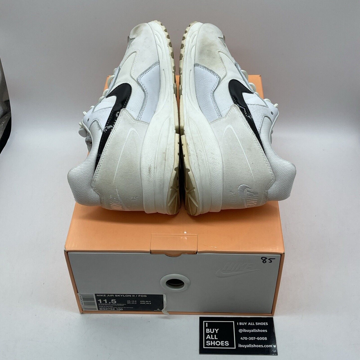 Size 11.5 - Nike Fear Of God x Air Skylon 2 White Suede Leather (BQ2752-100)