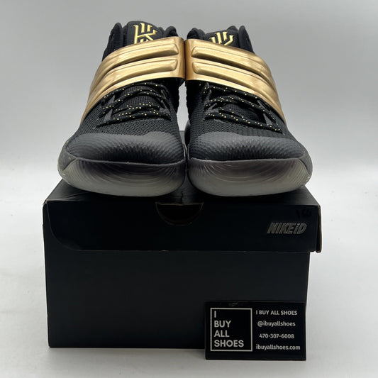 Size 13 - Nike Men's Black Gold Solid Kyrie Athletic Shoes (843253-995)