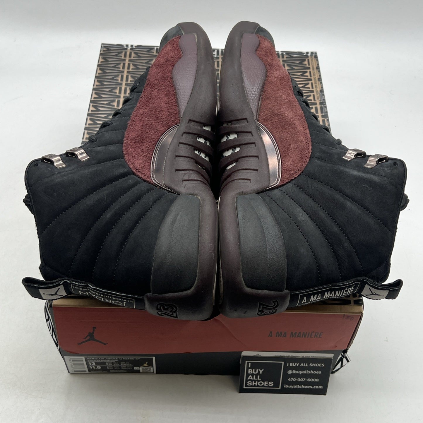 Size 13 - Air Jordan 12 Retro SP x A Ma Maniere Mid Black W (DV6989-001)