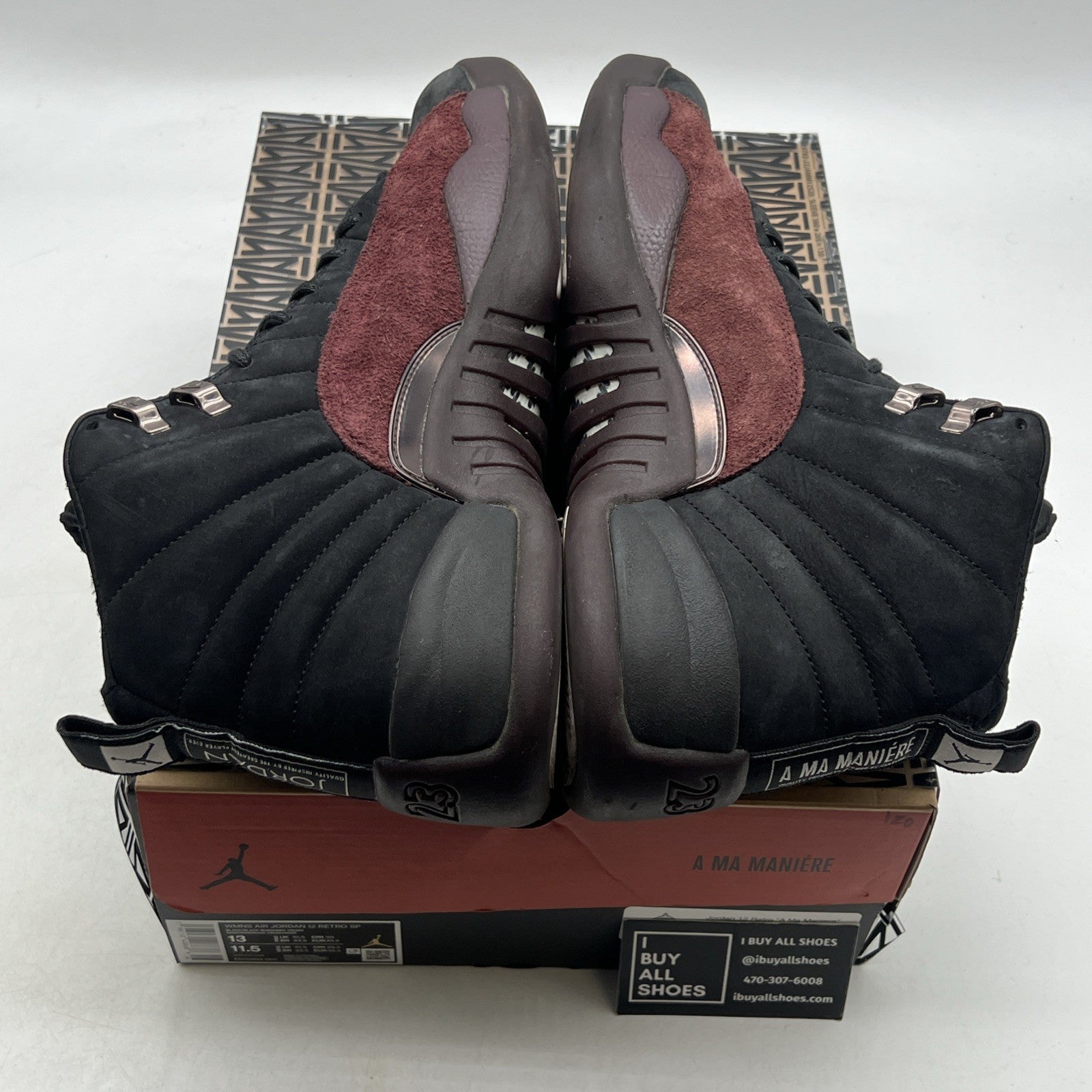 Size 13 - Air Jordan 12 Retro SP x A Ma Maniere Mid Black W (DV6989-001)