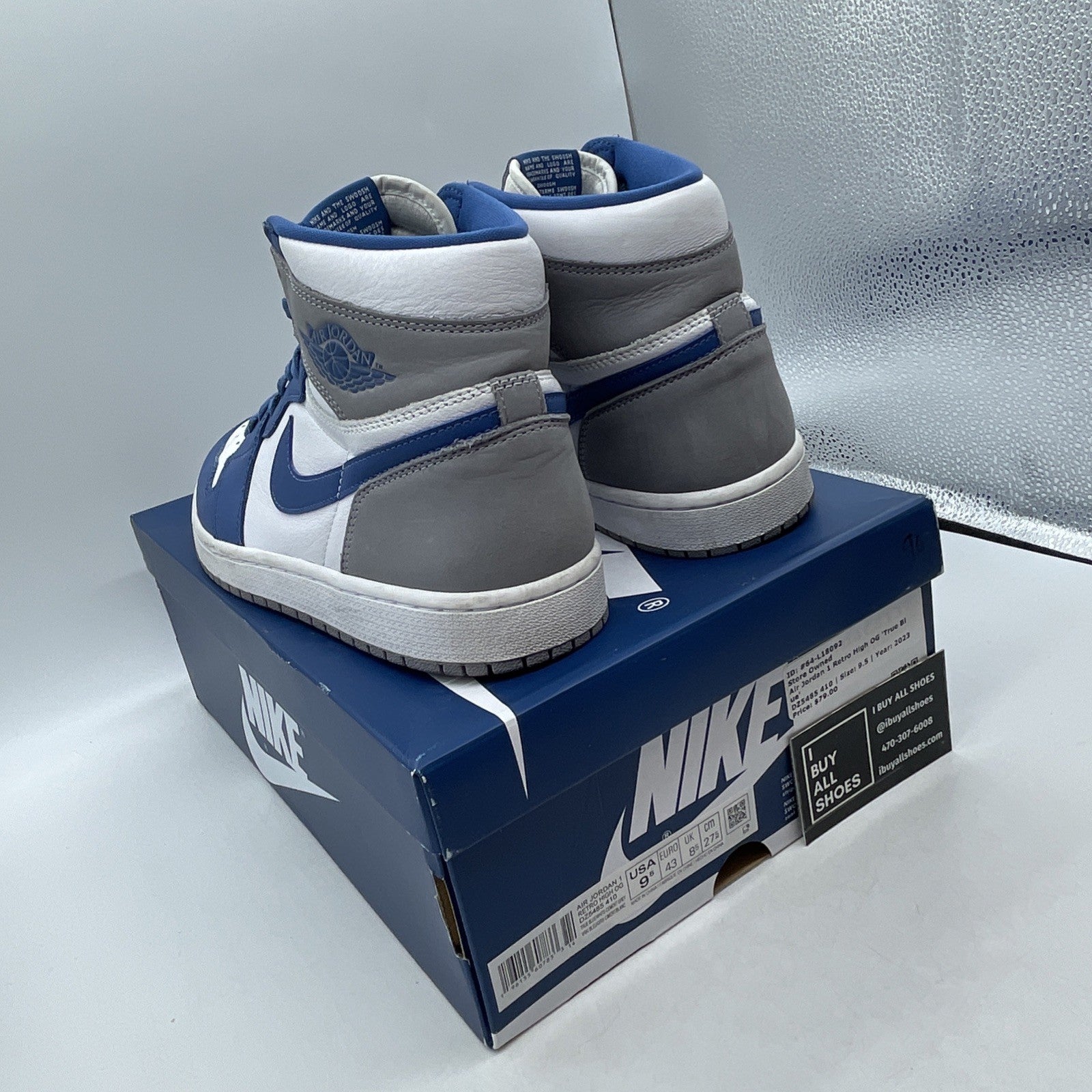 Size 9.5 - Air Jordan 1 Retro OG High True Blue (DZ5485-410)