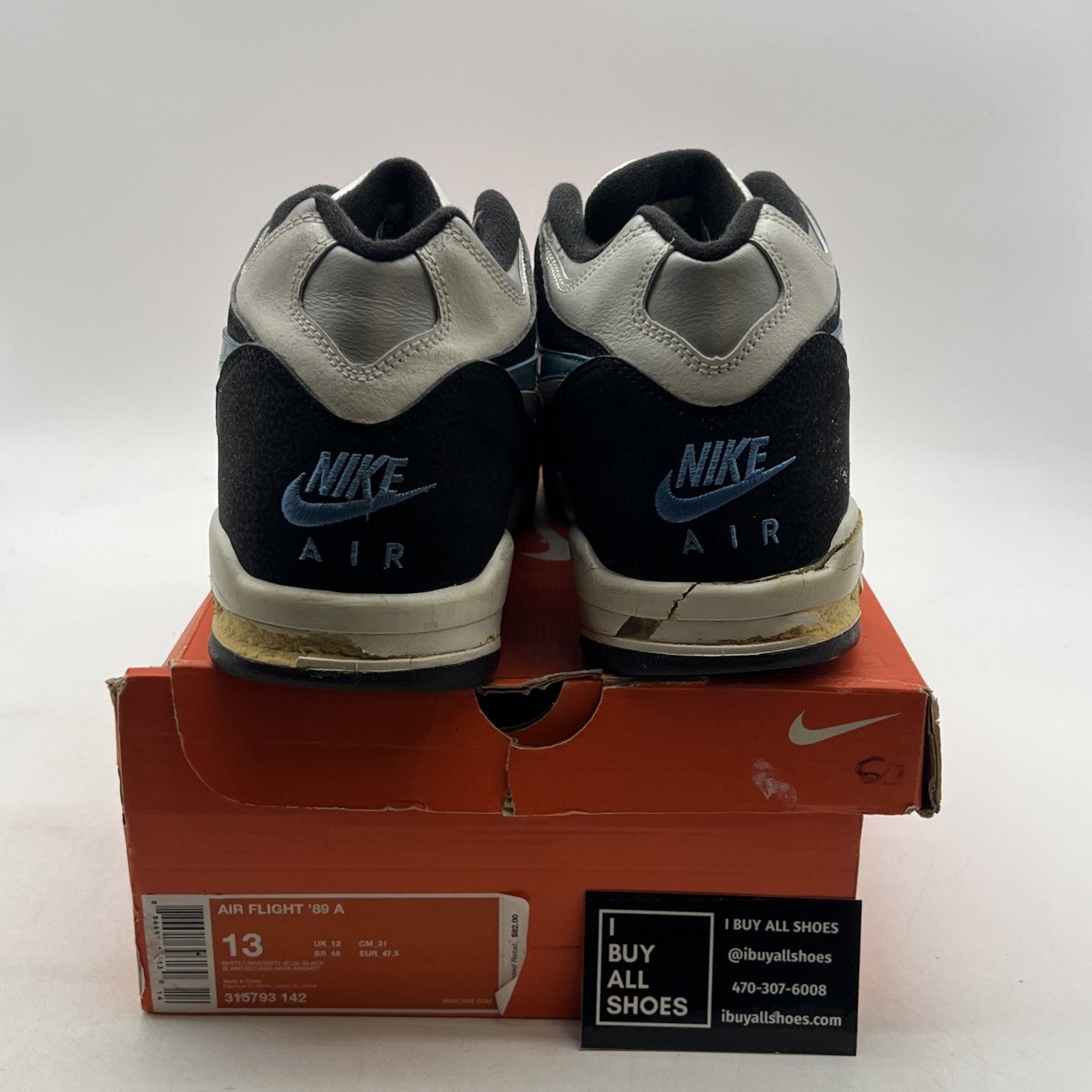 Size 13 - Nike Air Flight 89 A White (315793-142)