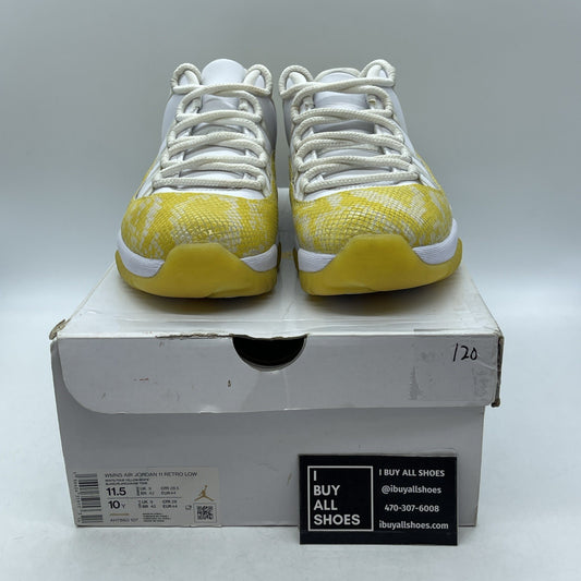 Size 11.5W - Air Jordan 11 Low Yellow Snakeskin (AH7860-107)
