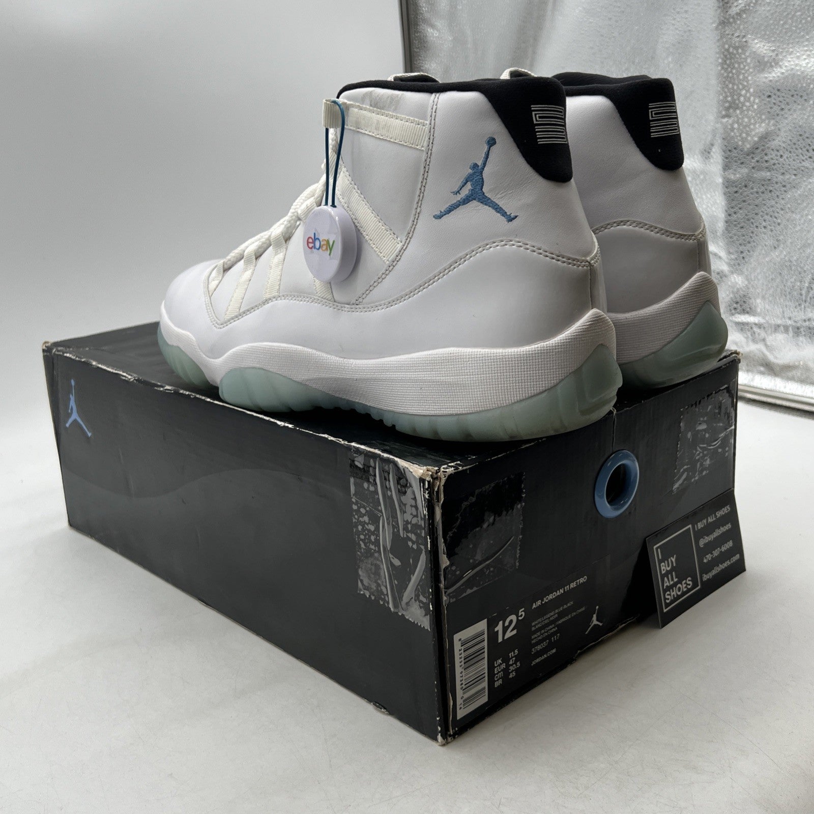 Size 12.5 - Air Jordan 11 Retro High Legend Blue (378037-117)