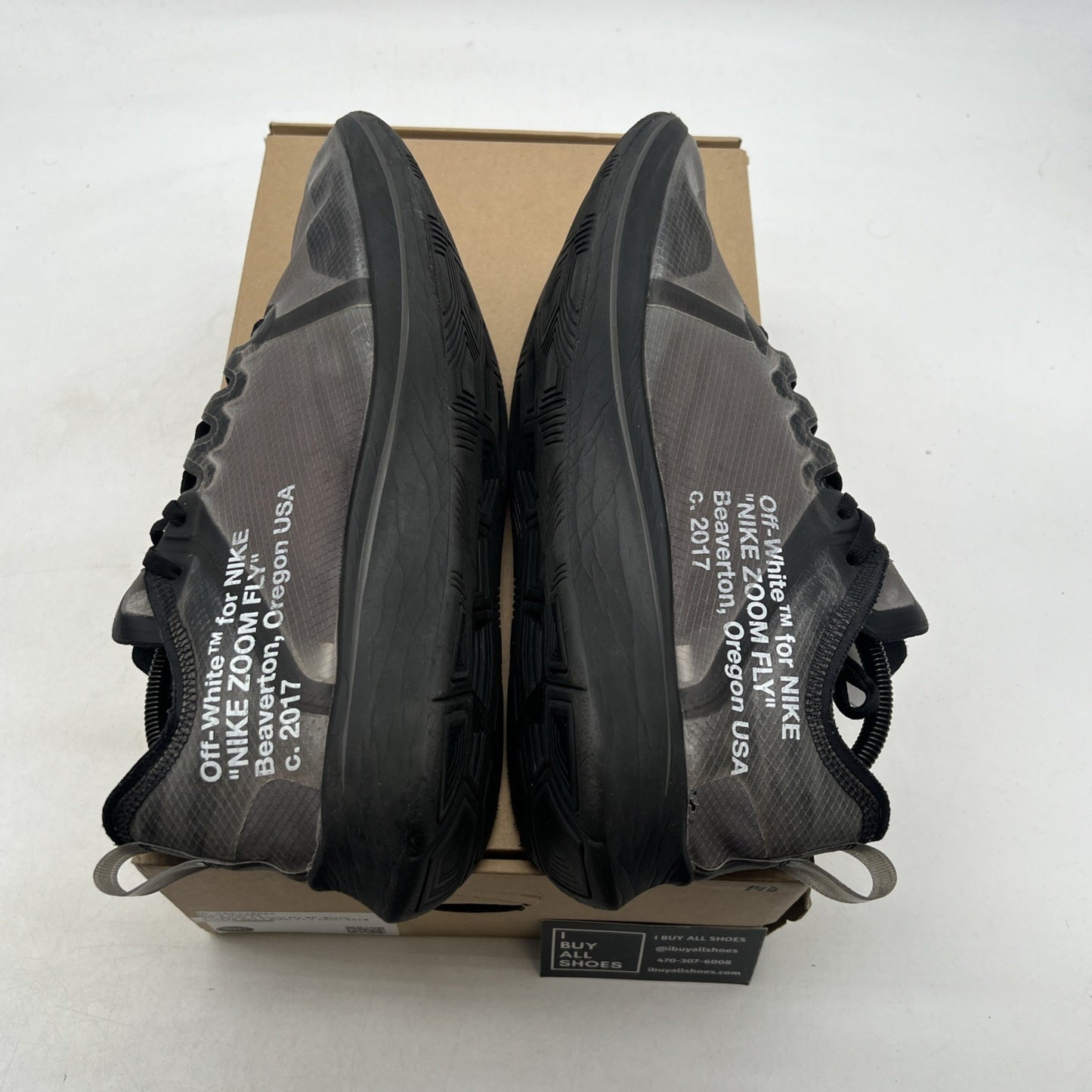 Size 11 - Nike Off-White x Zoom Fly SP Black (AJ4588-001)
