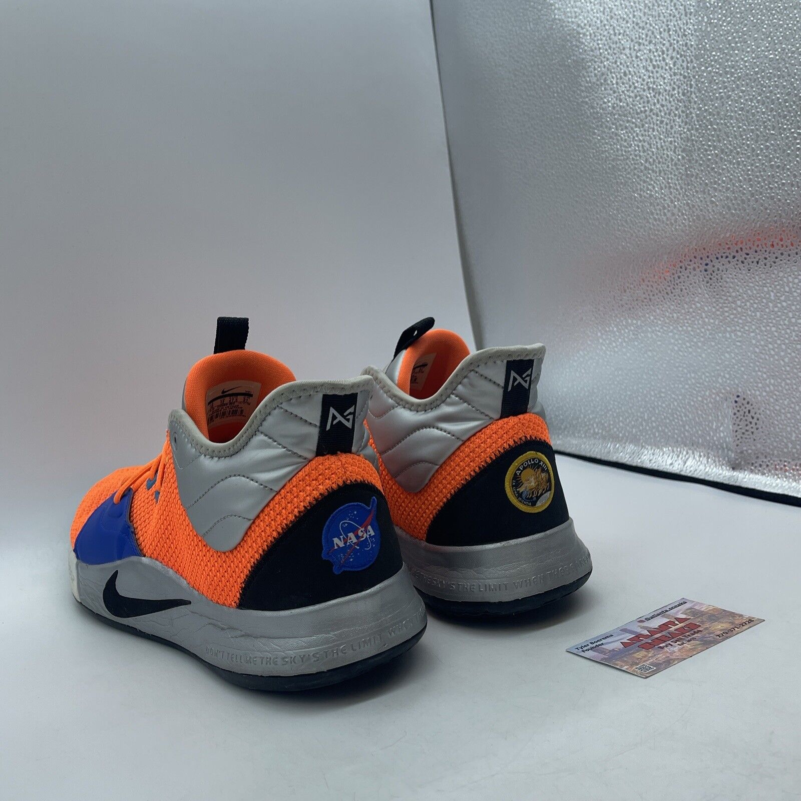 Size 13 - Nike NASA x PG 3 Armstrong Building 703 Orange Black Grey (CI2666-800)