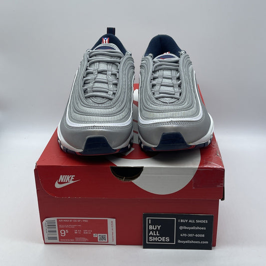 Size 9.5 - Nike Air Max 97 OG SP Puerto Rico Grey White Suede (DH2319-001)