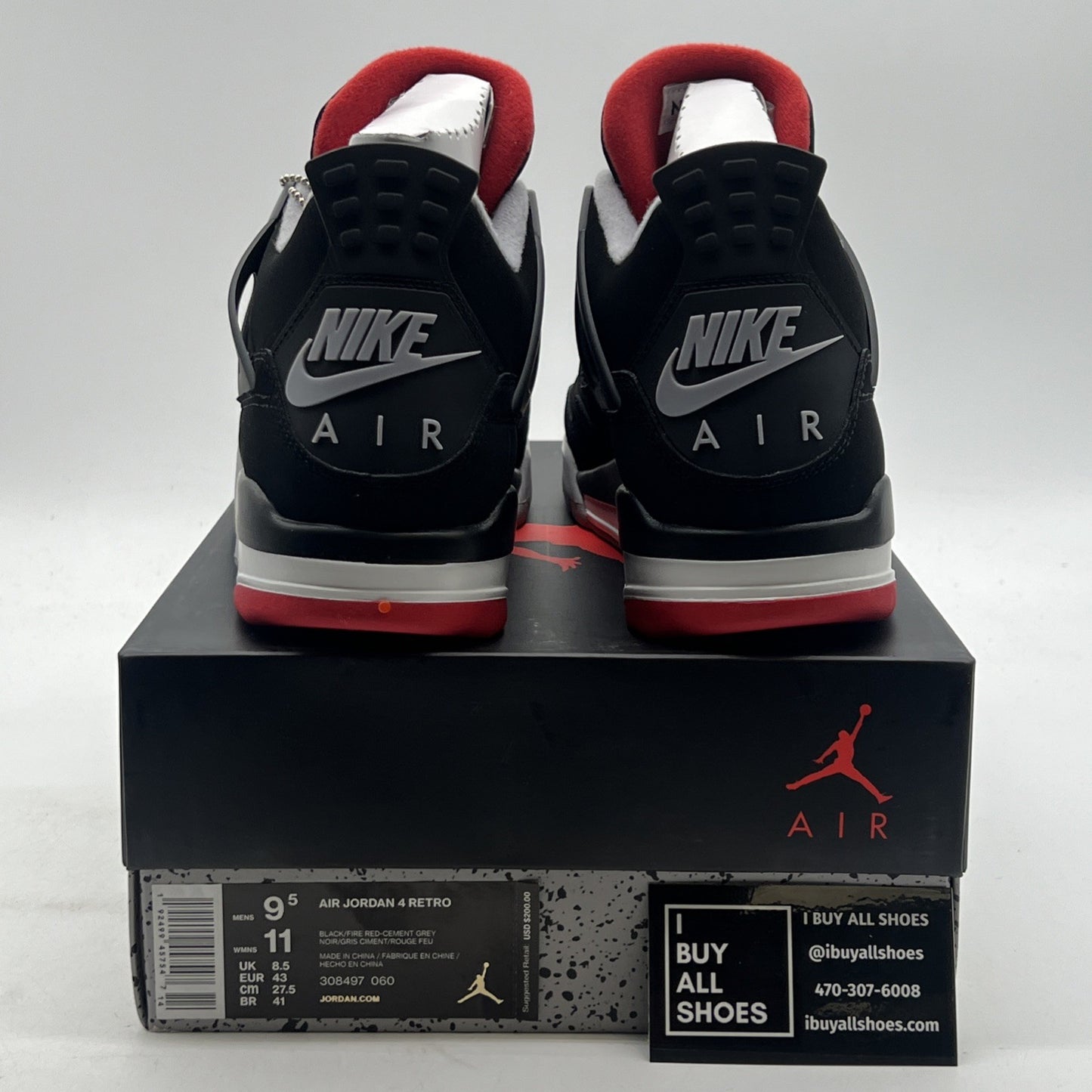 Size 9.5 - Air Jordan 4 Retro OG Mid Bred 2019 (308497-060)