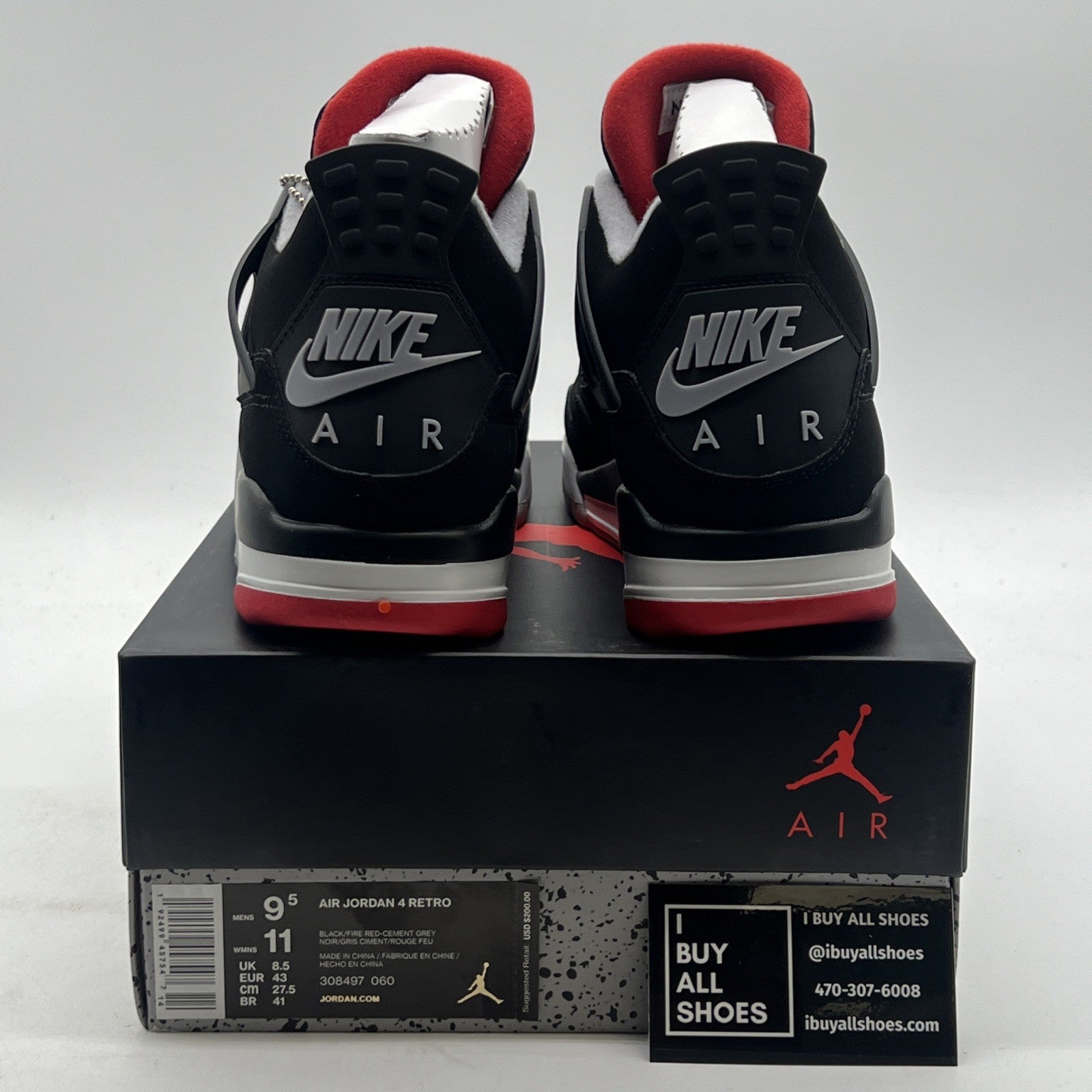 Size 9.5 - Air Jordan 4 Retro OG Mid Bred 2019 (308497-060)