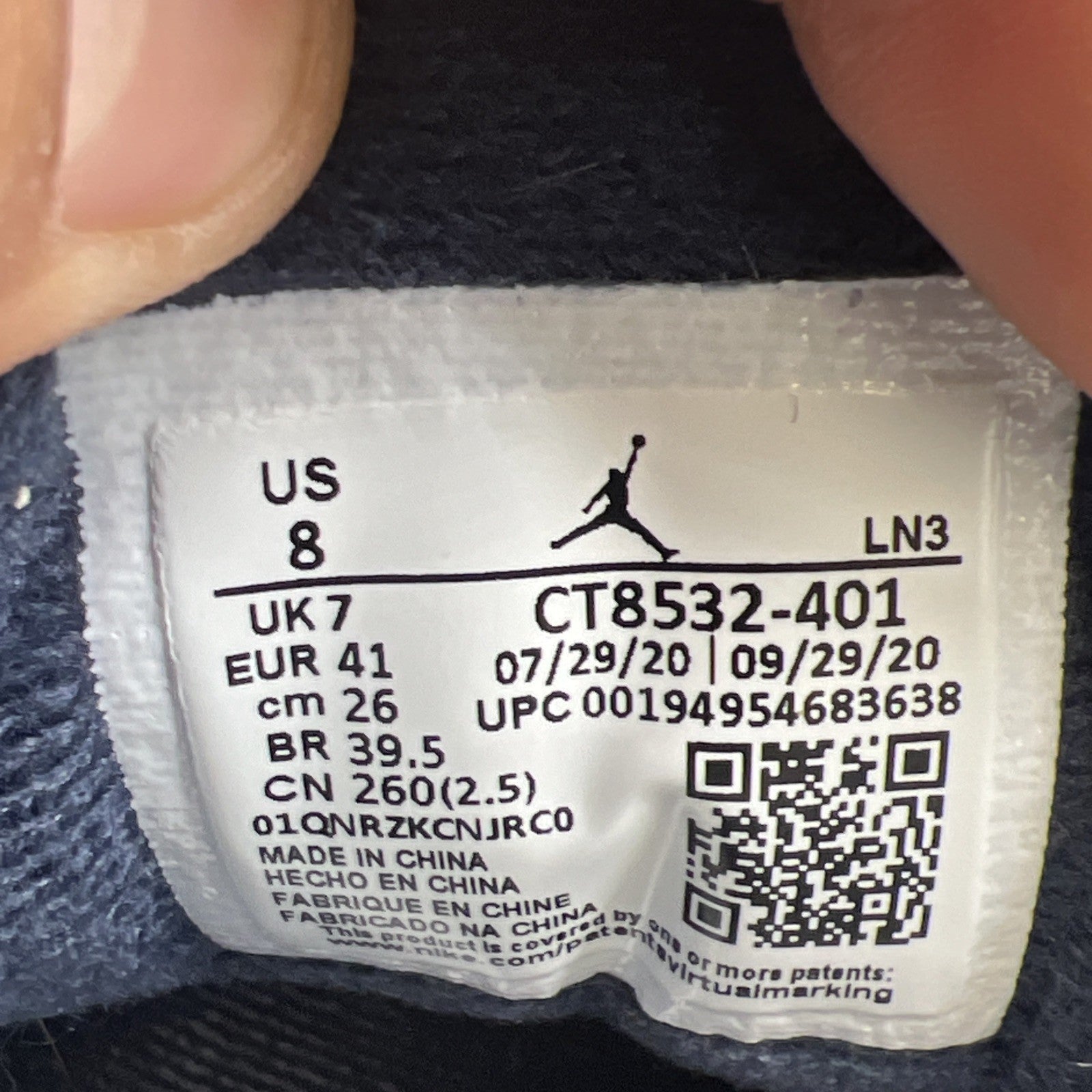 Size 8 - Air Jordan 3 Retro Blue (CT8532-401)