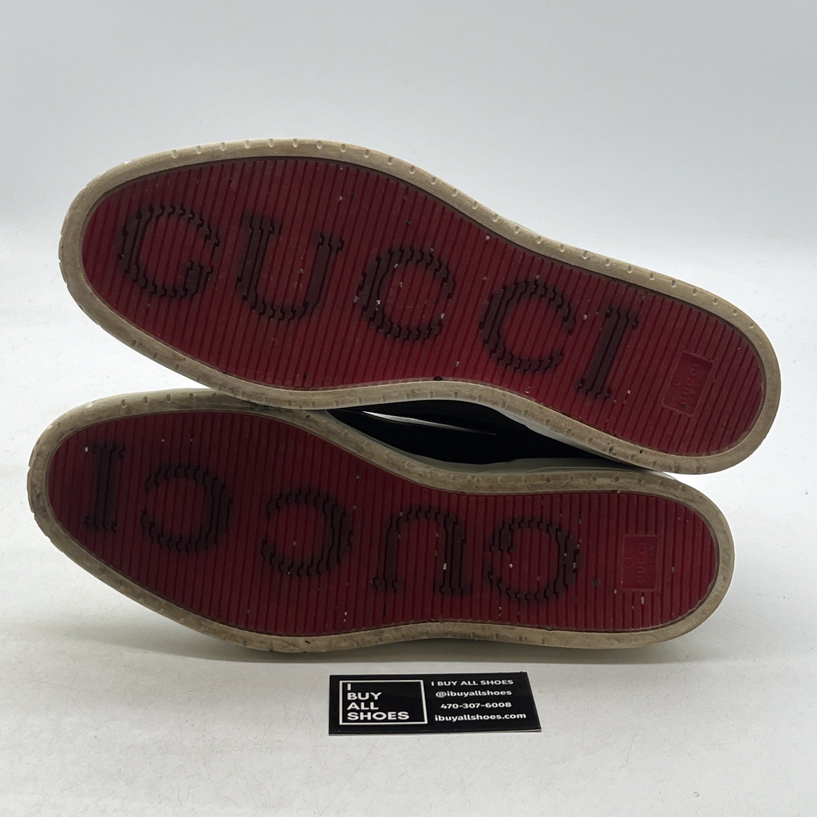 Size 12.5G - GUCCI Rebound Snakeskin High Top Sneakers GG