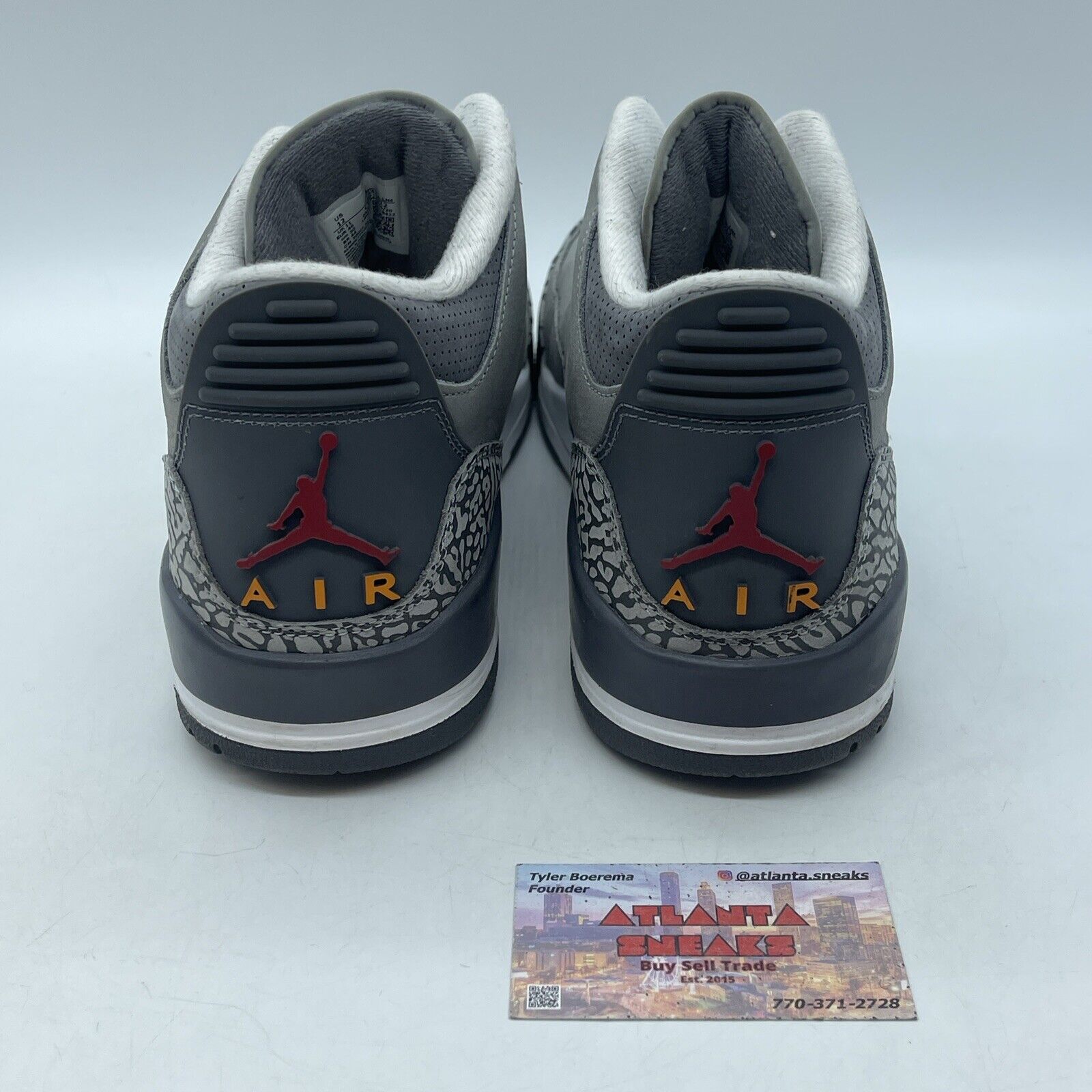 Size 12 - Jordan 3 Retro Mid Cool Grey Suede Red Orange White (CT8532-012)