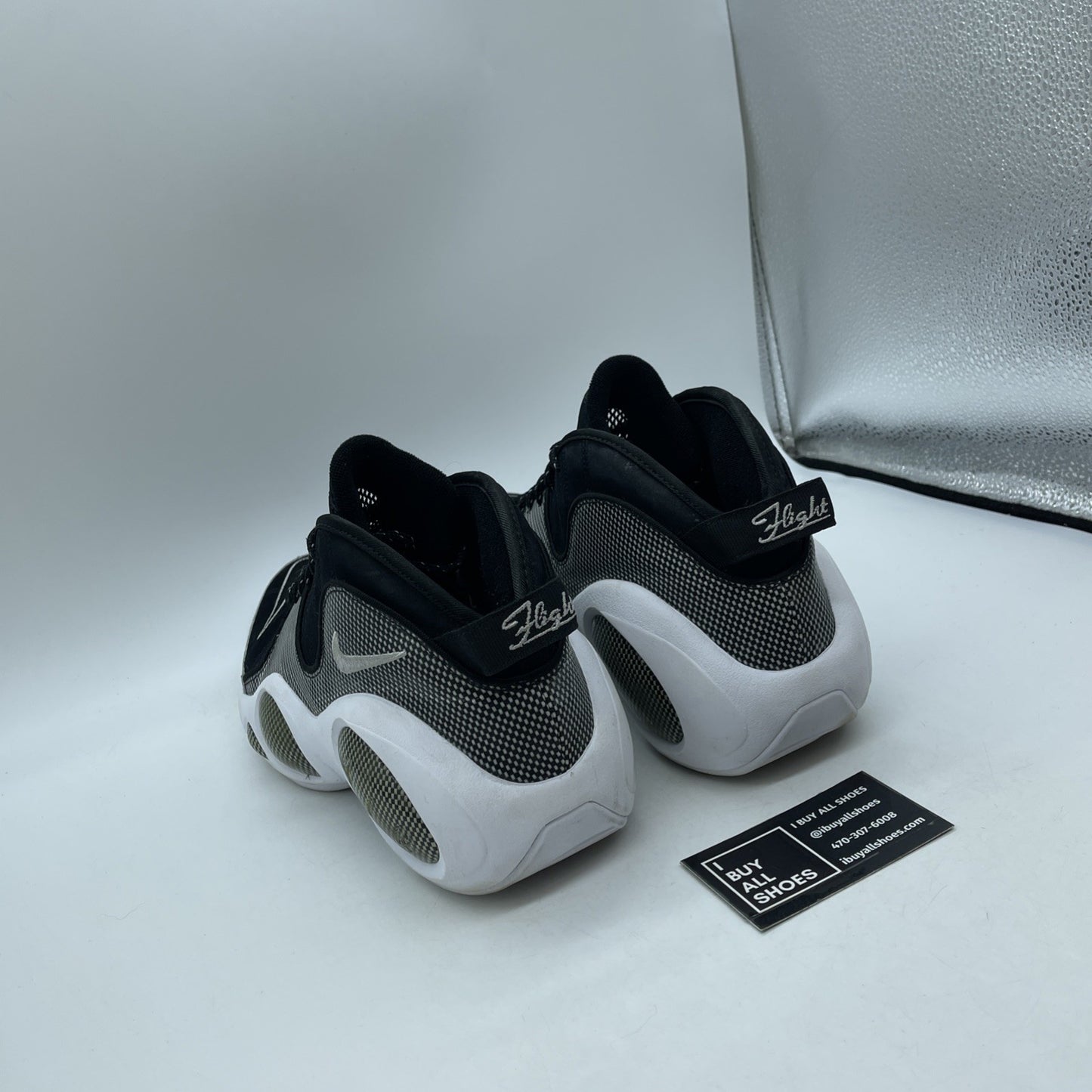 Size 12 - Nike Air Zoom Flight 95 Premium 2008 Black White Suede (317810-011)