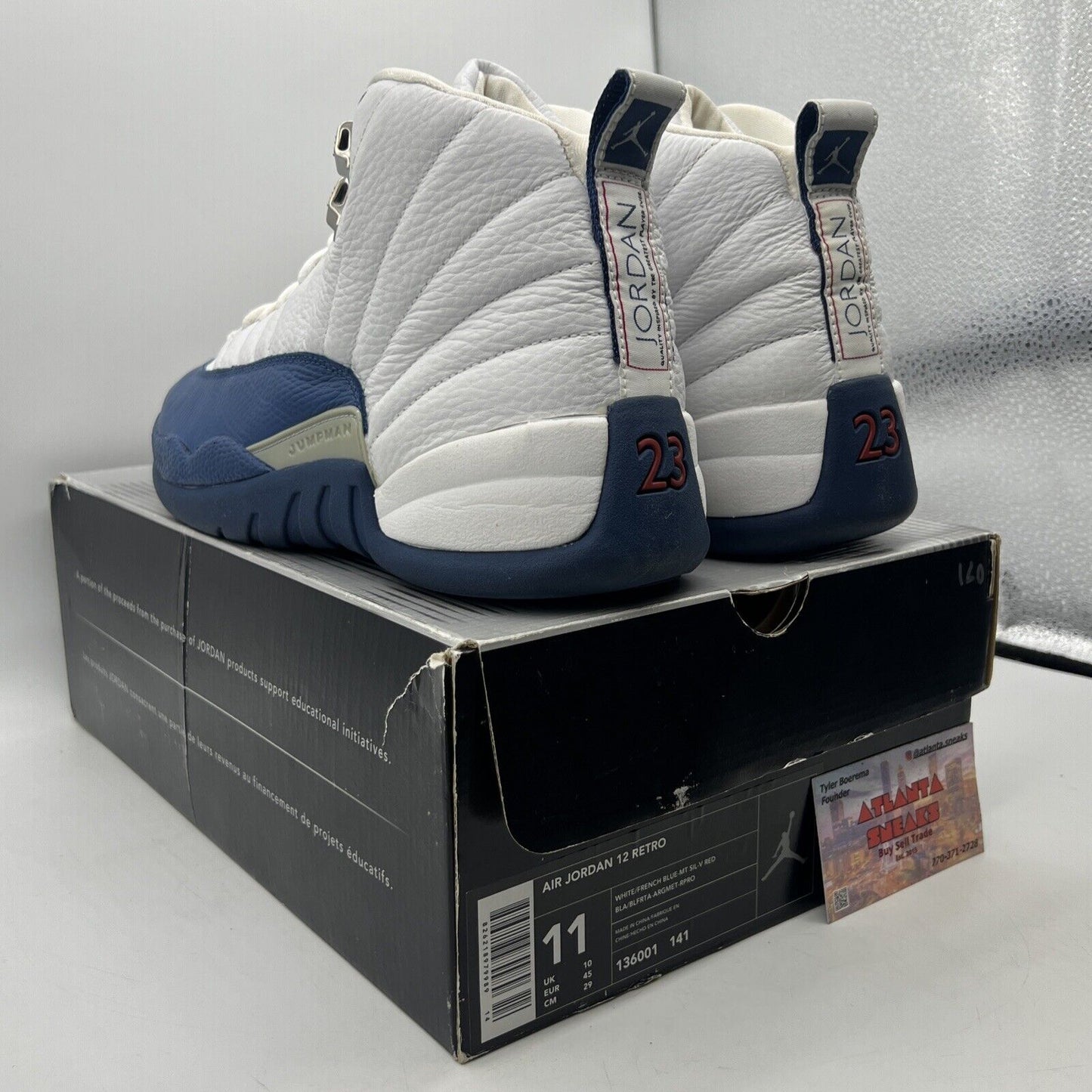 Size 11 - Air Jordan 12 Retro 2004 French Blue White Leather (136001-141)