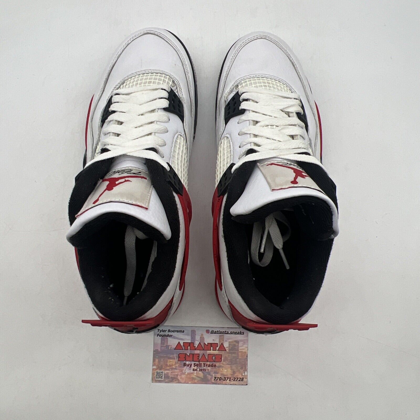 Size 8.5 - Jordan 4 Retro Mid Red Cement White Black Leather (DH6927-161)