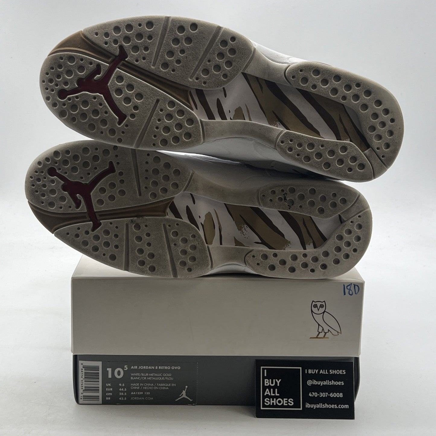 Size 10.5 - OVO x Air Jordan 8 Retro White (AA1239-135)