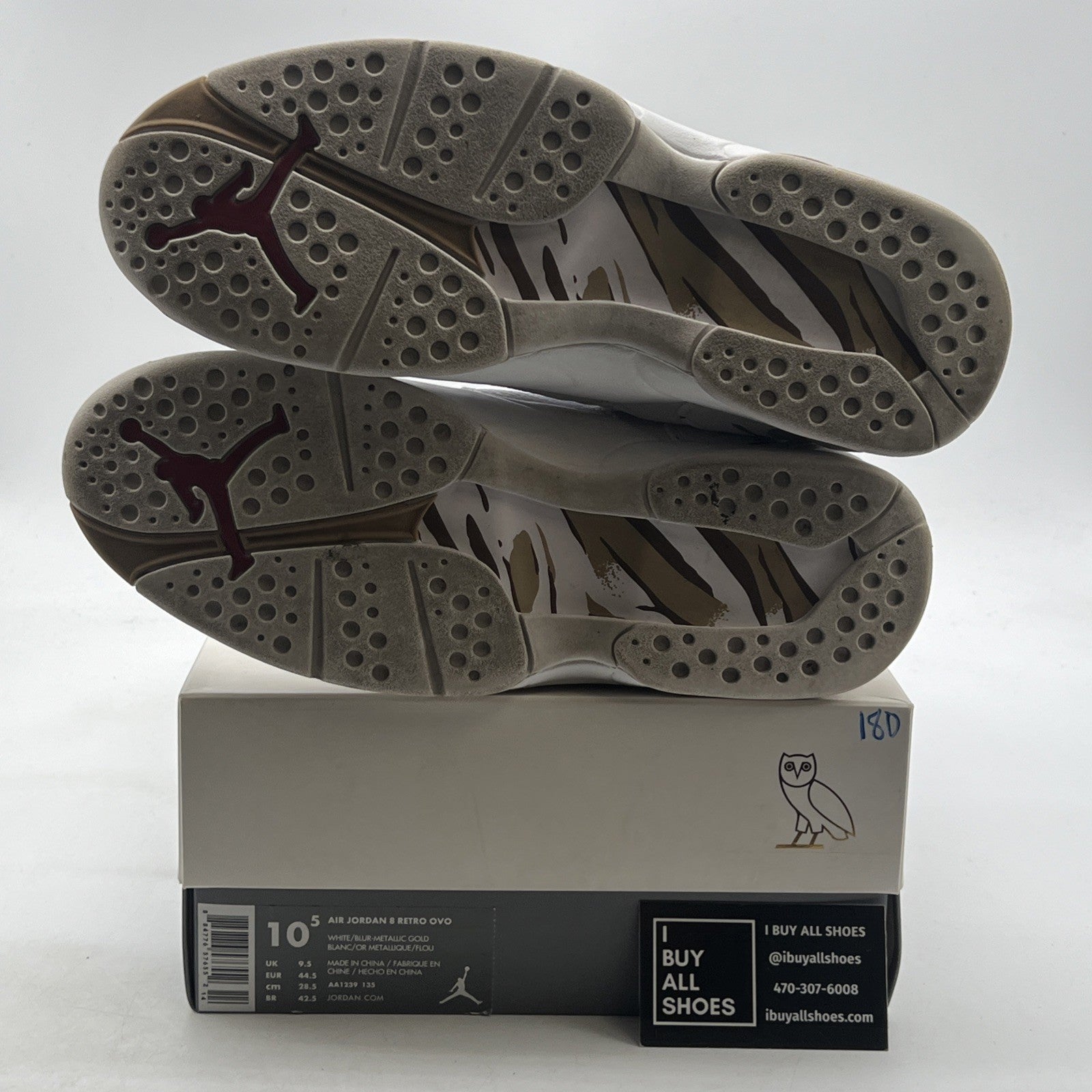 Size 10.5 - OVO x Air Jordan 8 Retro White (AA1239-135)