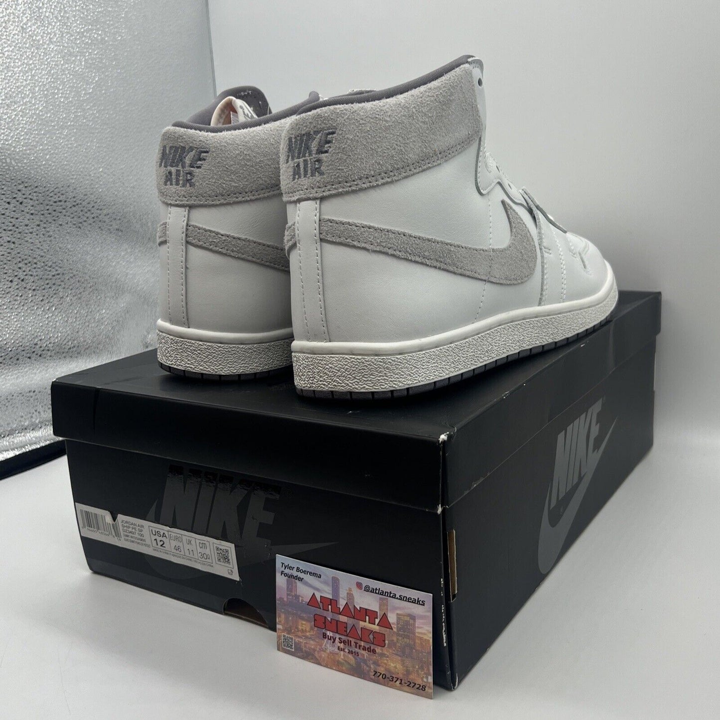 Nike Jordan Air Ship PE SP Summit White/Gunsmoke DZ3497-100 Men's Size 12 Medium