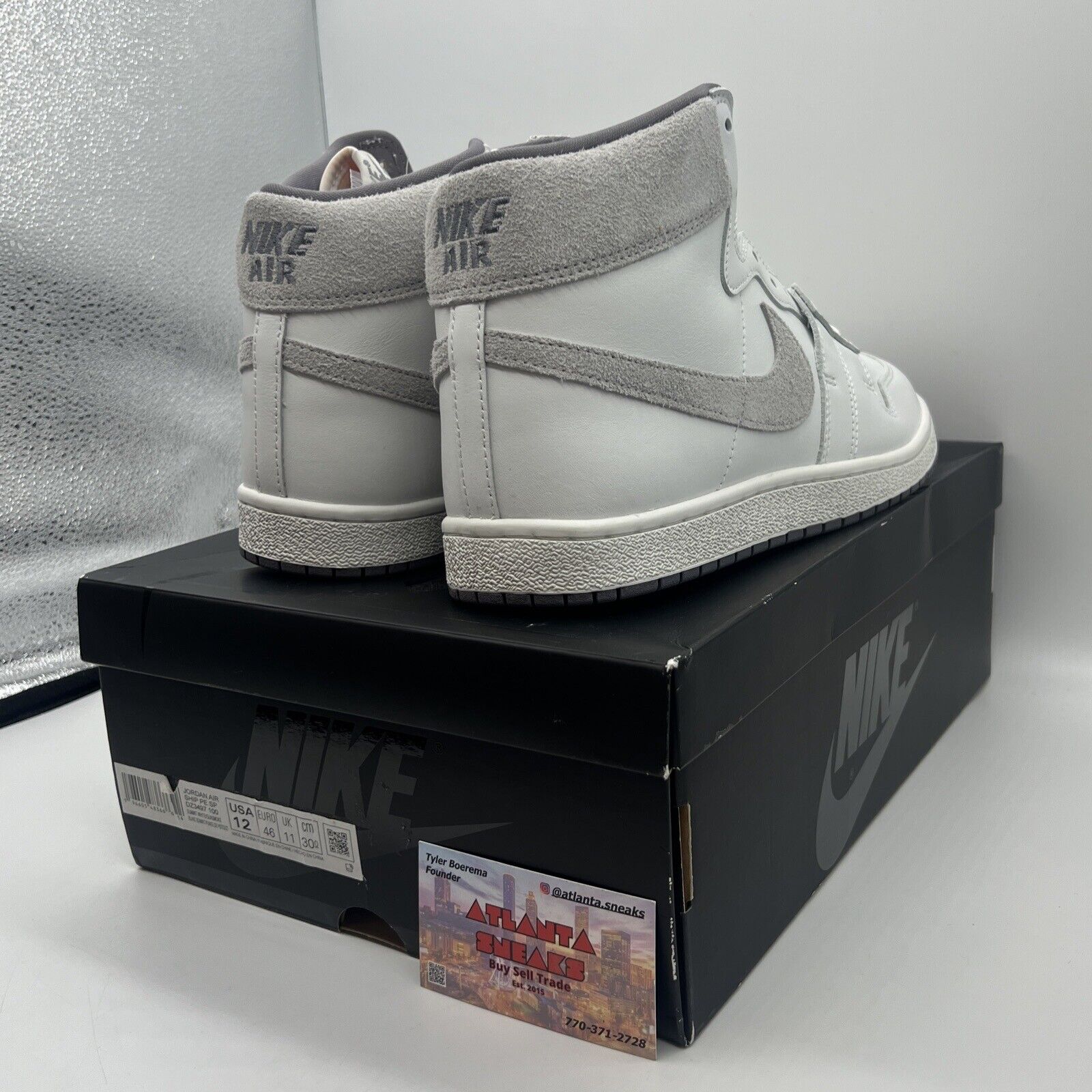 Nike Jordan Air Ship PE SP Summit White/Gunsmoke DZ3497-100 Men's Size 12 Medium