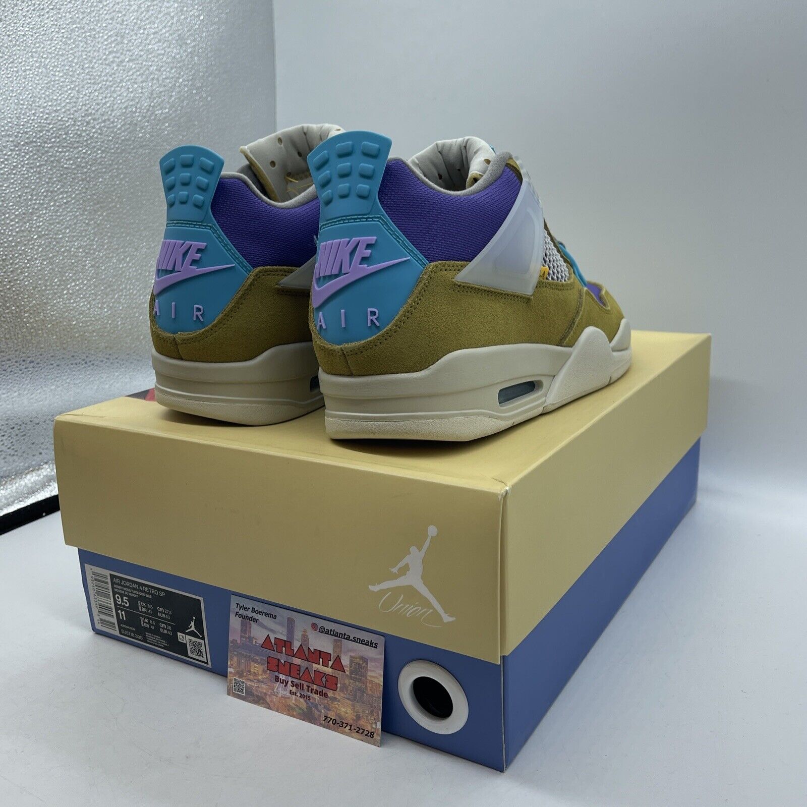 Size 9.5 - Jordan 4 Retro SP x Union 30th Anniversary Purple Suede (DJ5718-300)