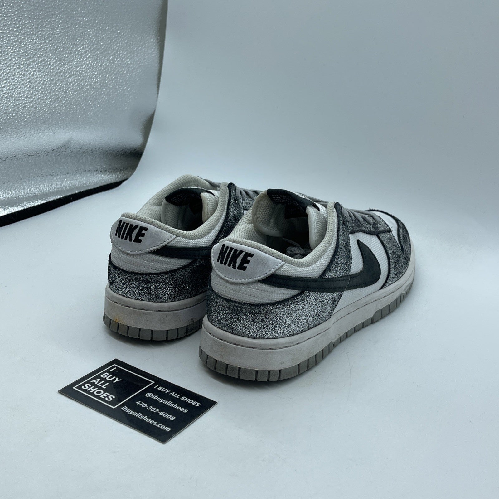 Size 8.5 - Nike Dunk Low Golden Gals Black White Suede Leather (DO5882-001)