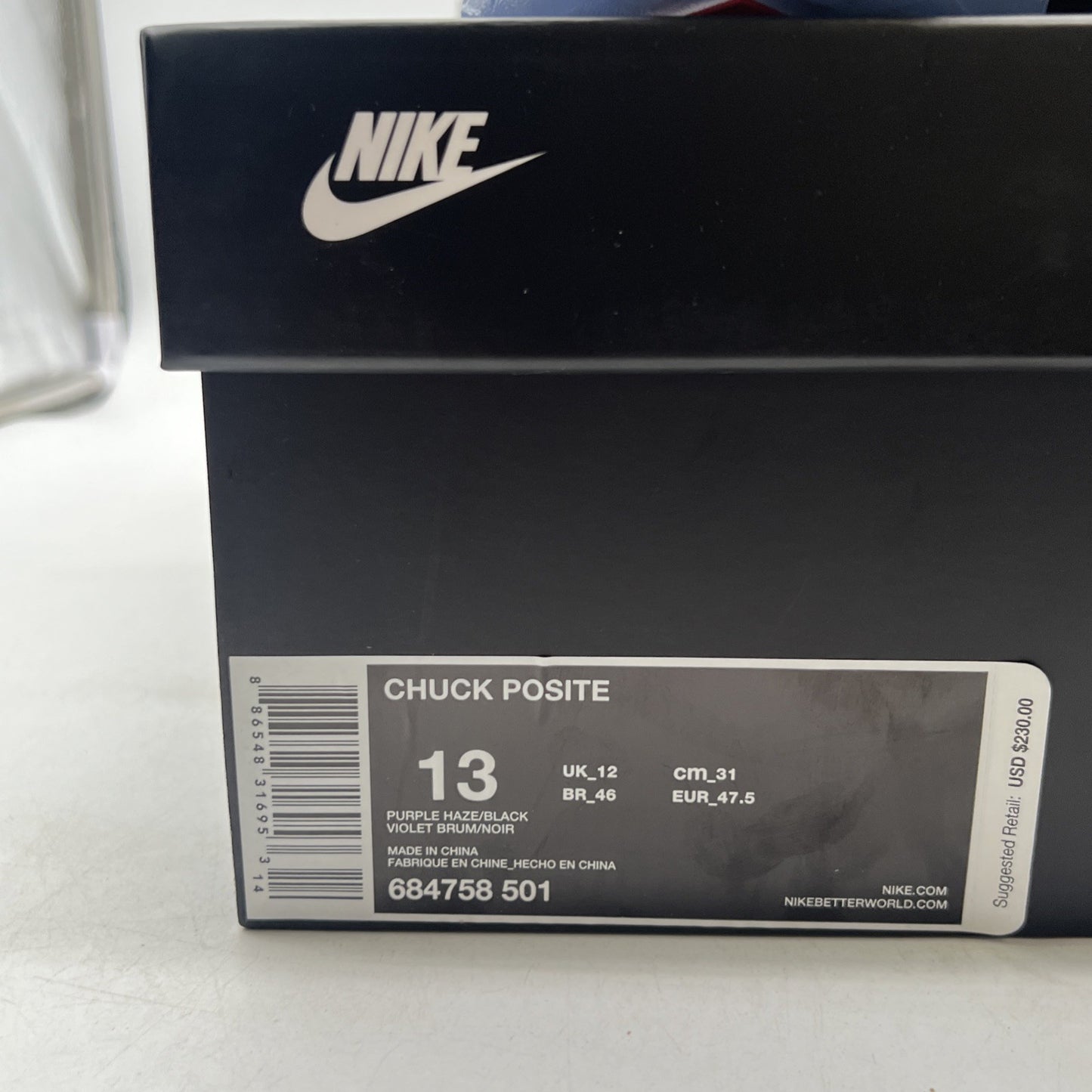 Size 13 - Nike Chuck Posite Purple Haze (684758-501)