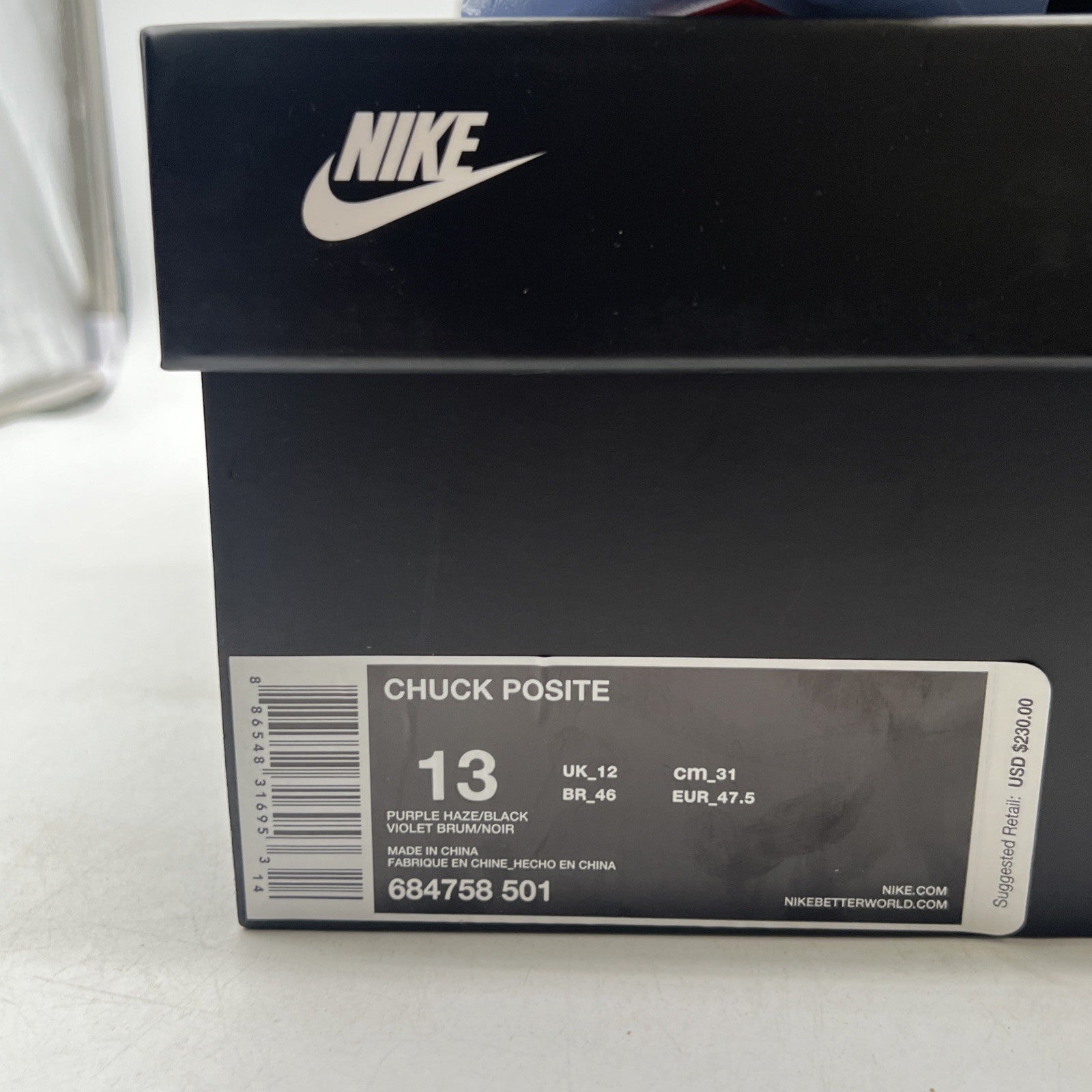 Size 13 - Nike Chuck Posite Purple Haze (684758-501)