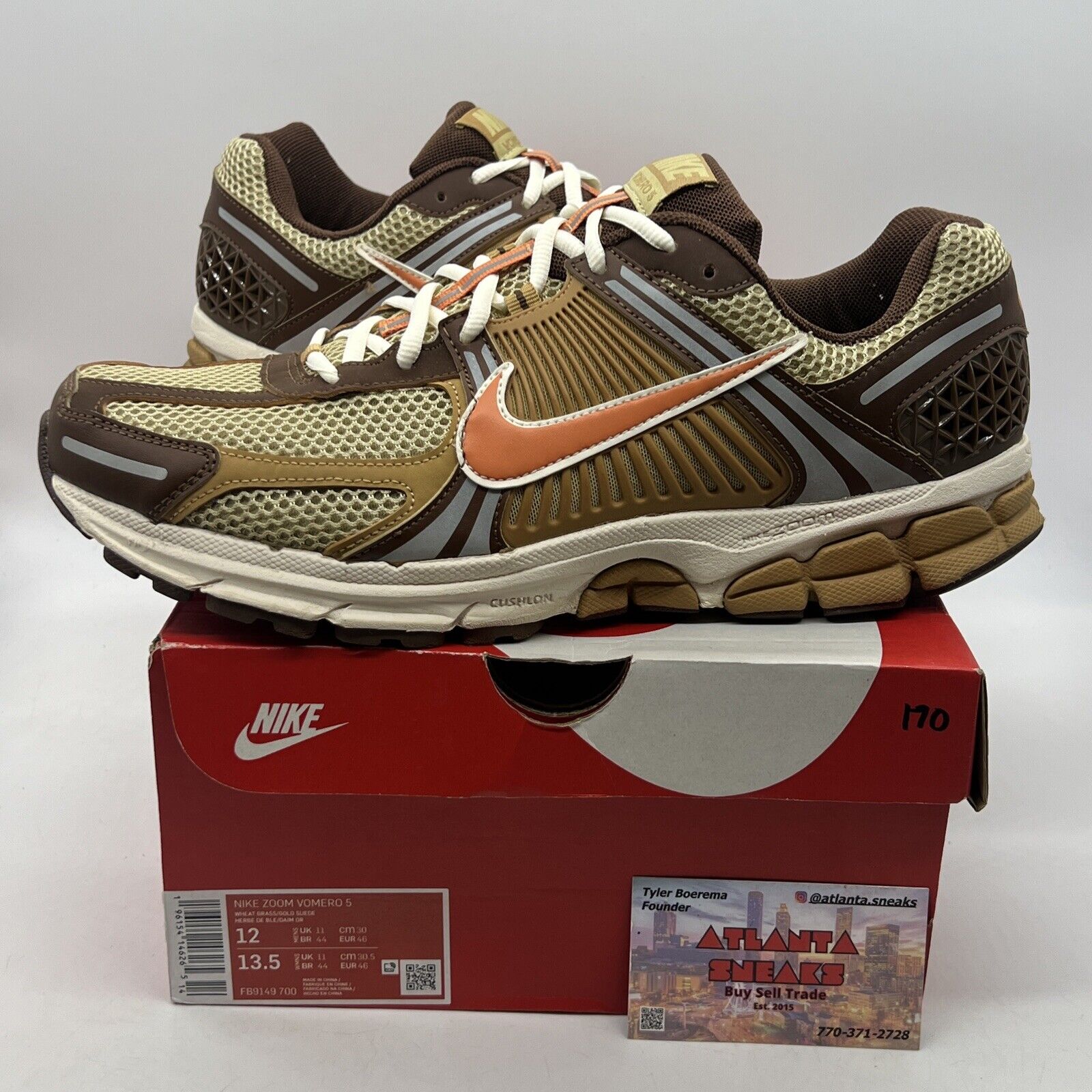 Size 12 - Nike Air Zoom Vomero 5 Wheat Grass Brown (FB9149-700)