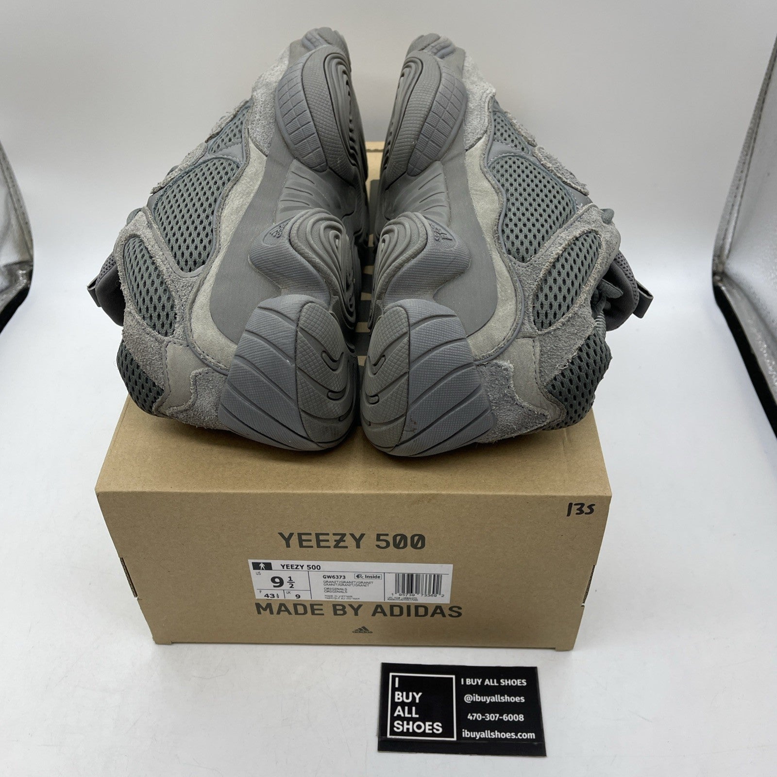 Size 9.5 - adidas Yeezy 500 Granite 2022 Grey Suede Leather (GW6373)