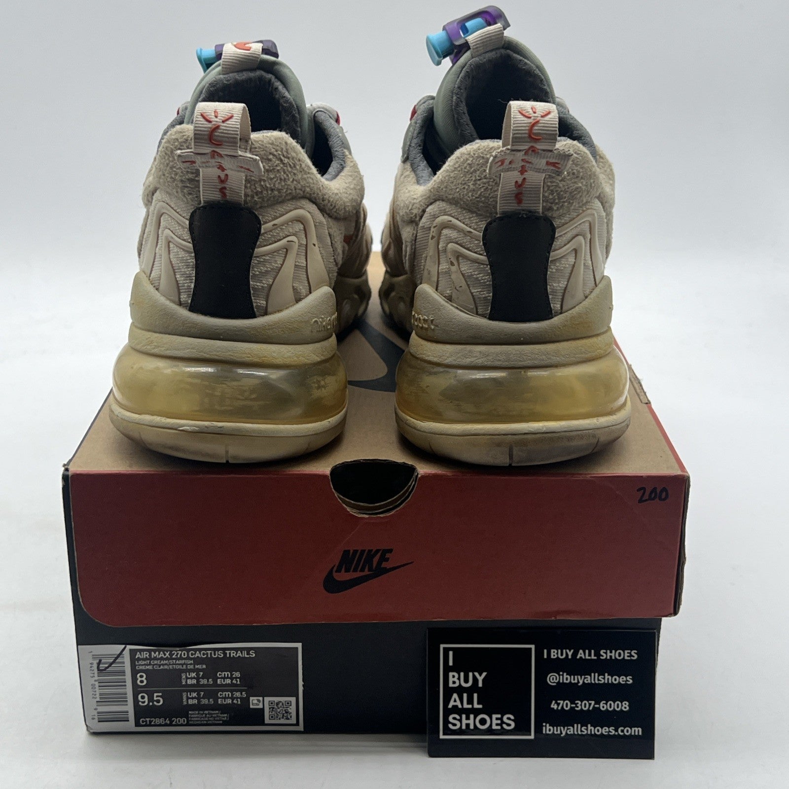 Size 8 - Nike Travis Scott x Air Max 270 React ENG Cactus Trails (CT2864-200)